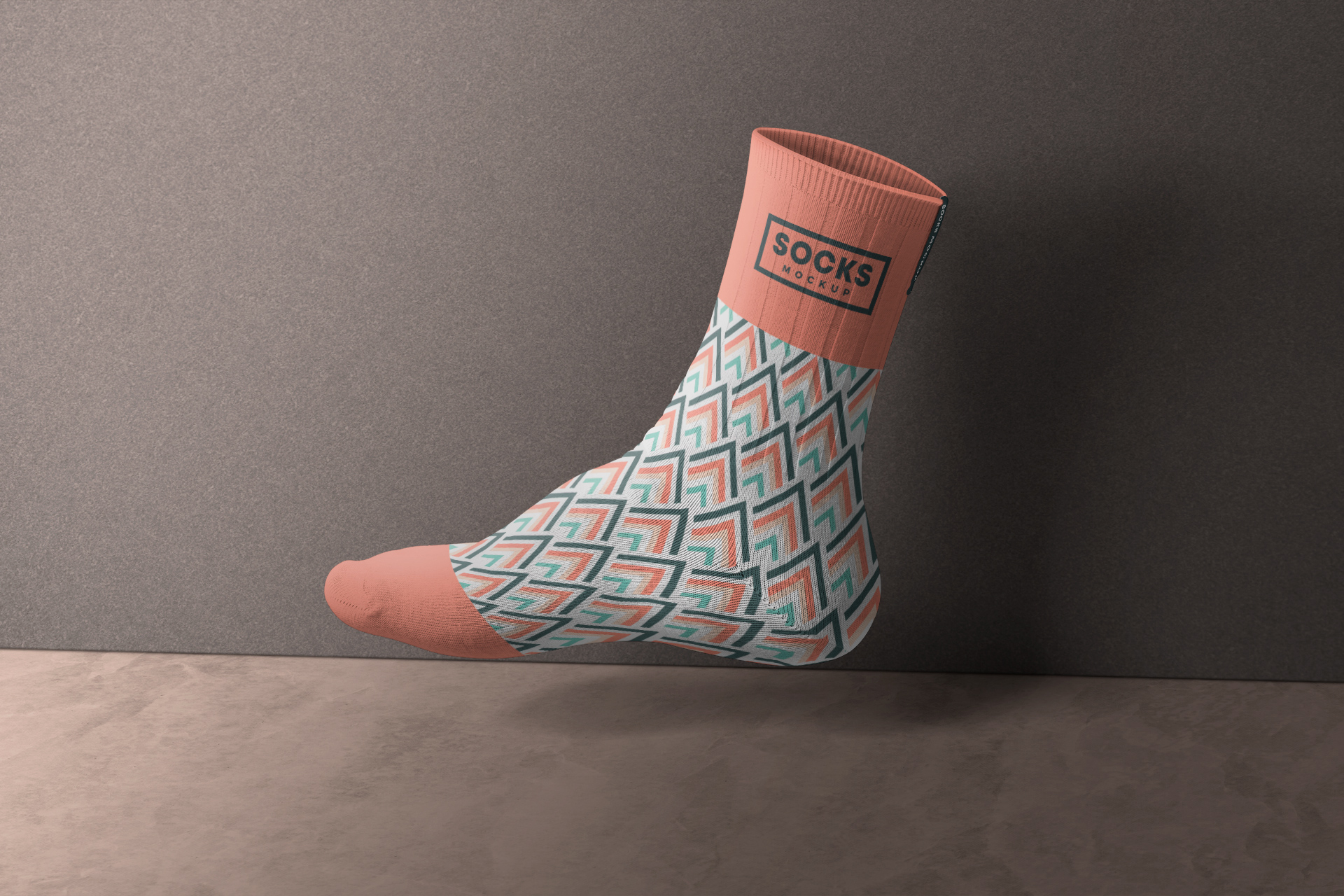 Floating Socks Mockup Customizable Streetwear PSD