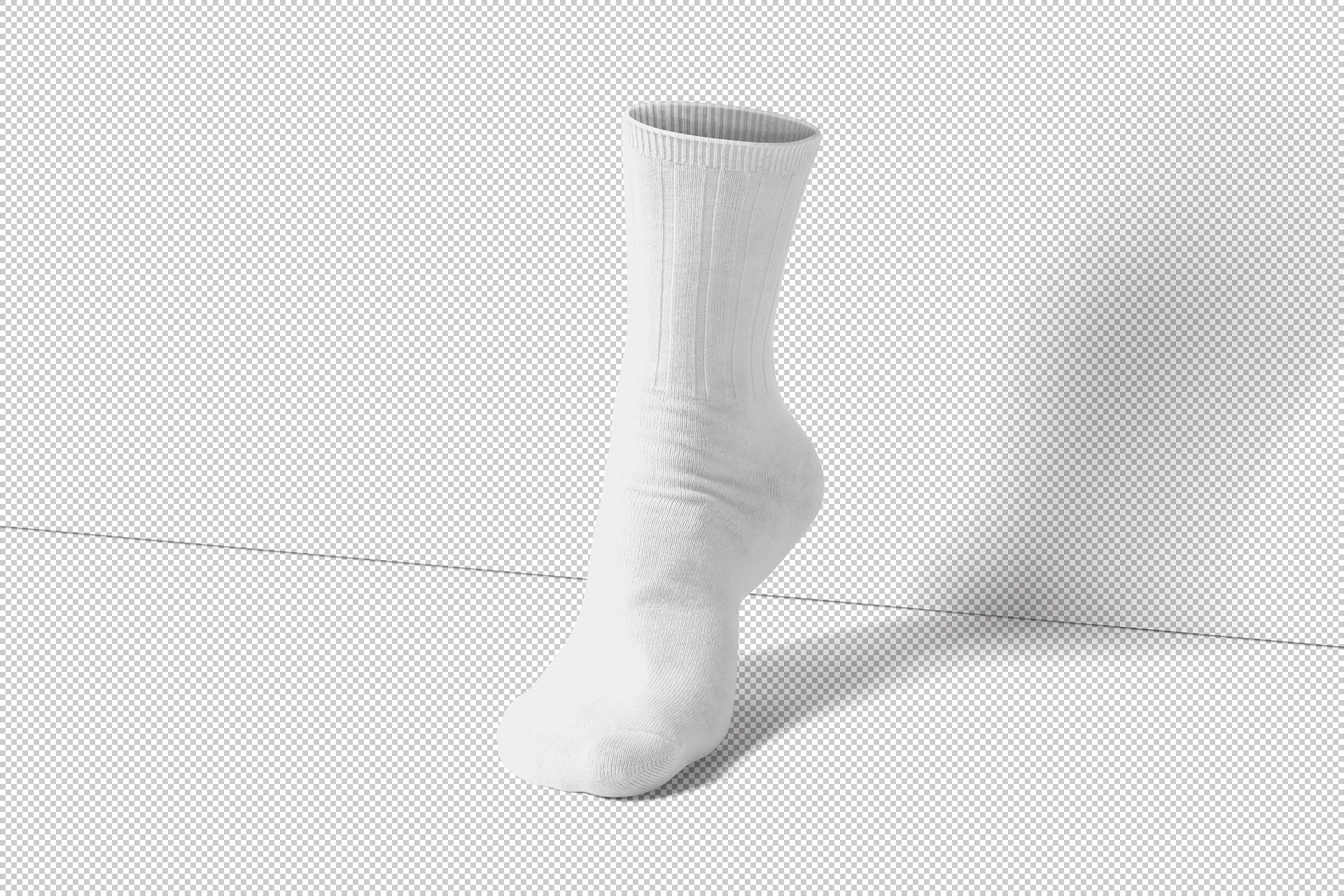 Side View Socks Mockup Stylish Textile Branding