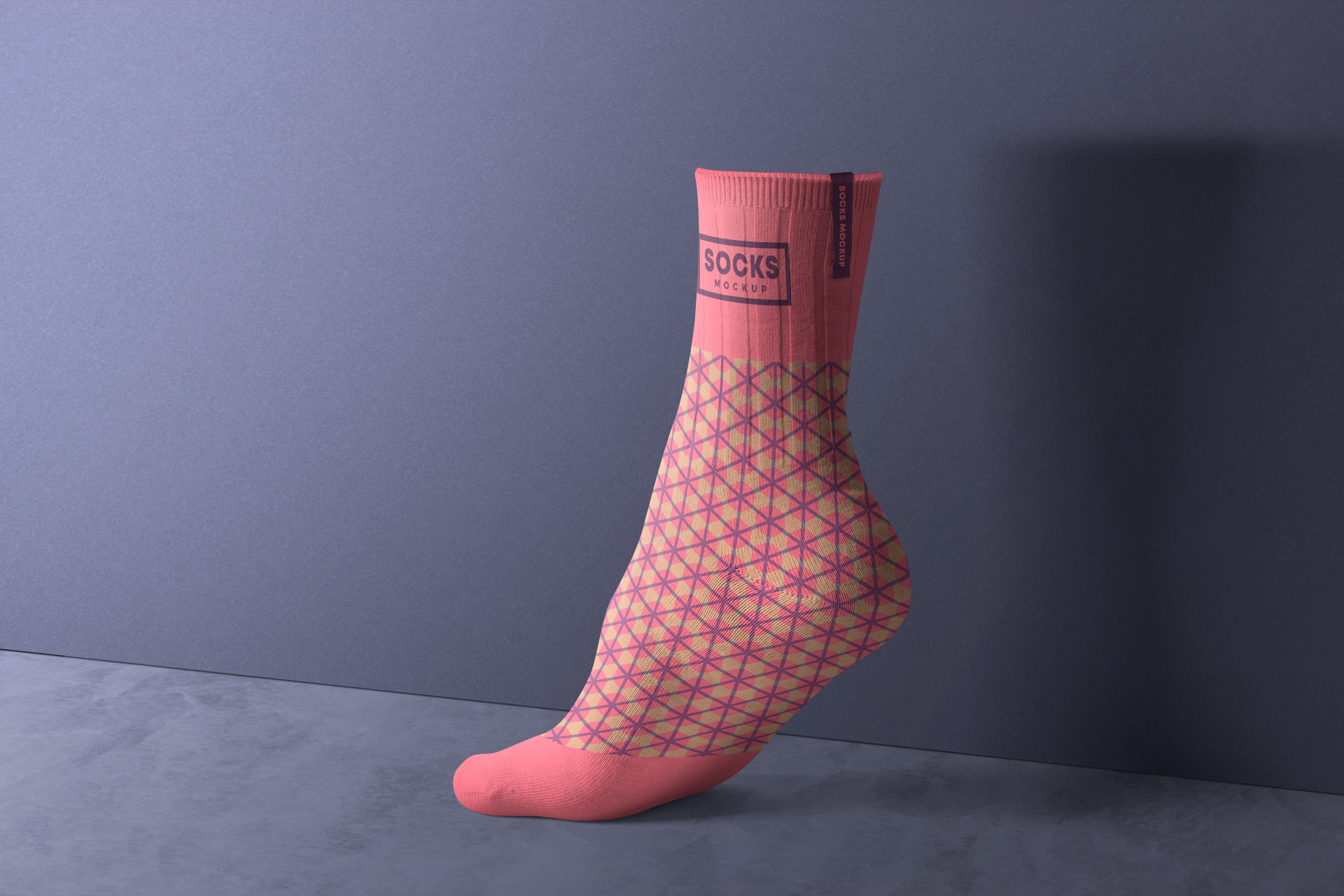 Stylish Socks Mockup High-Resolution Apparel PSD