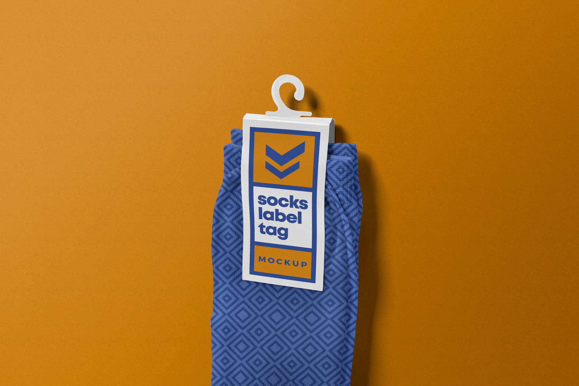 Socks Label Tag Mockup Hanging Display PSD