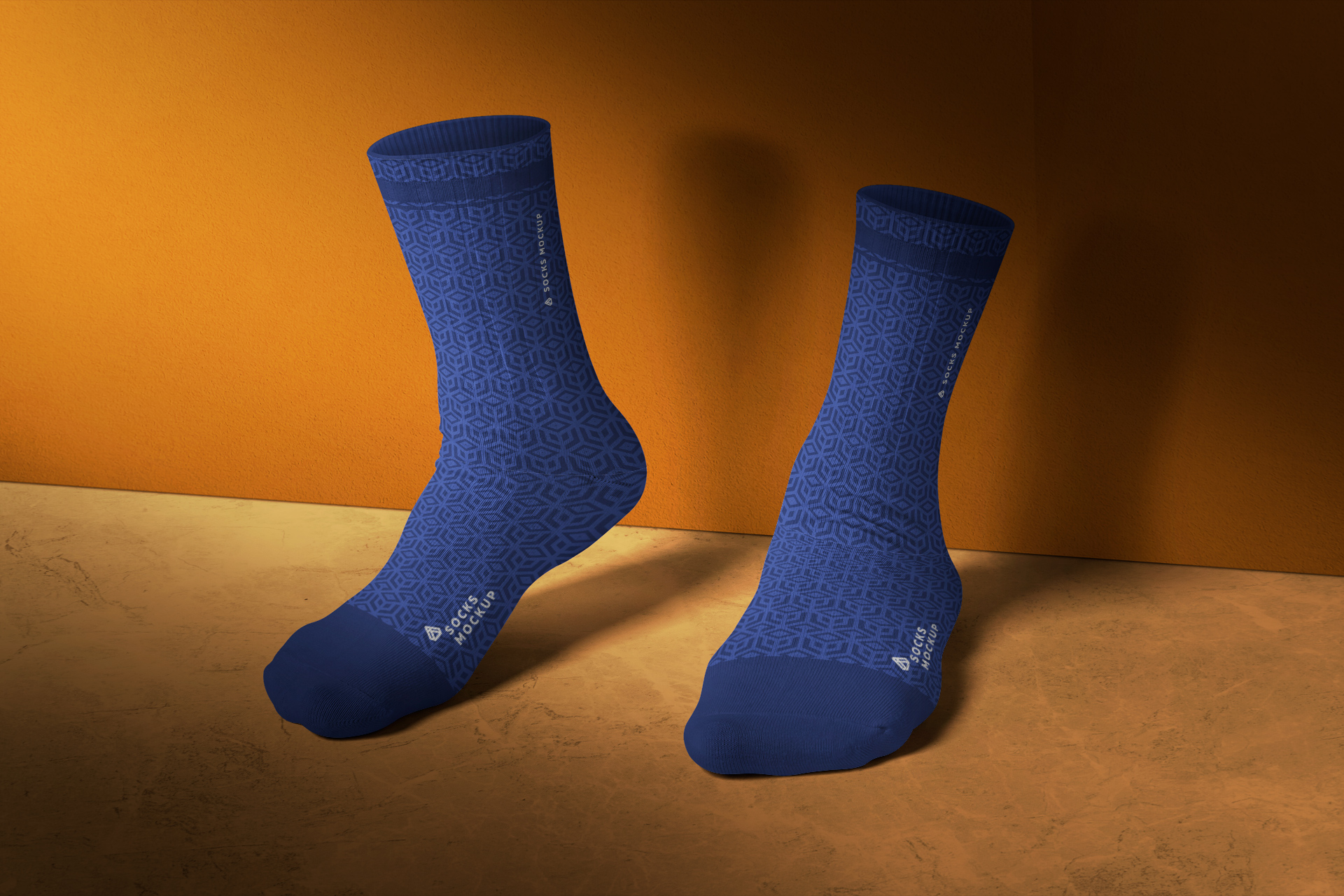 Mid-Calf Socks Mockup Customizable PSD