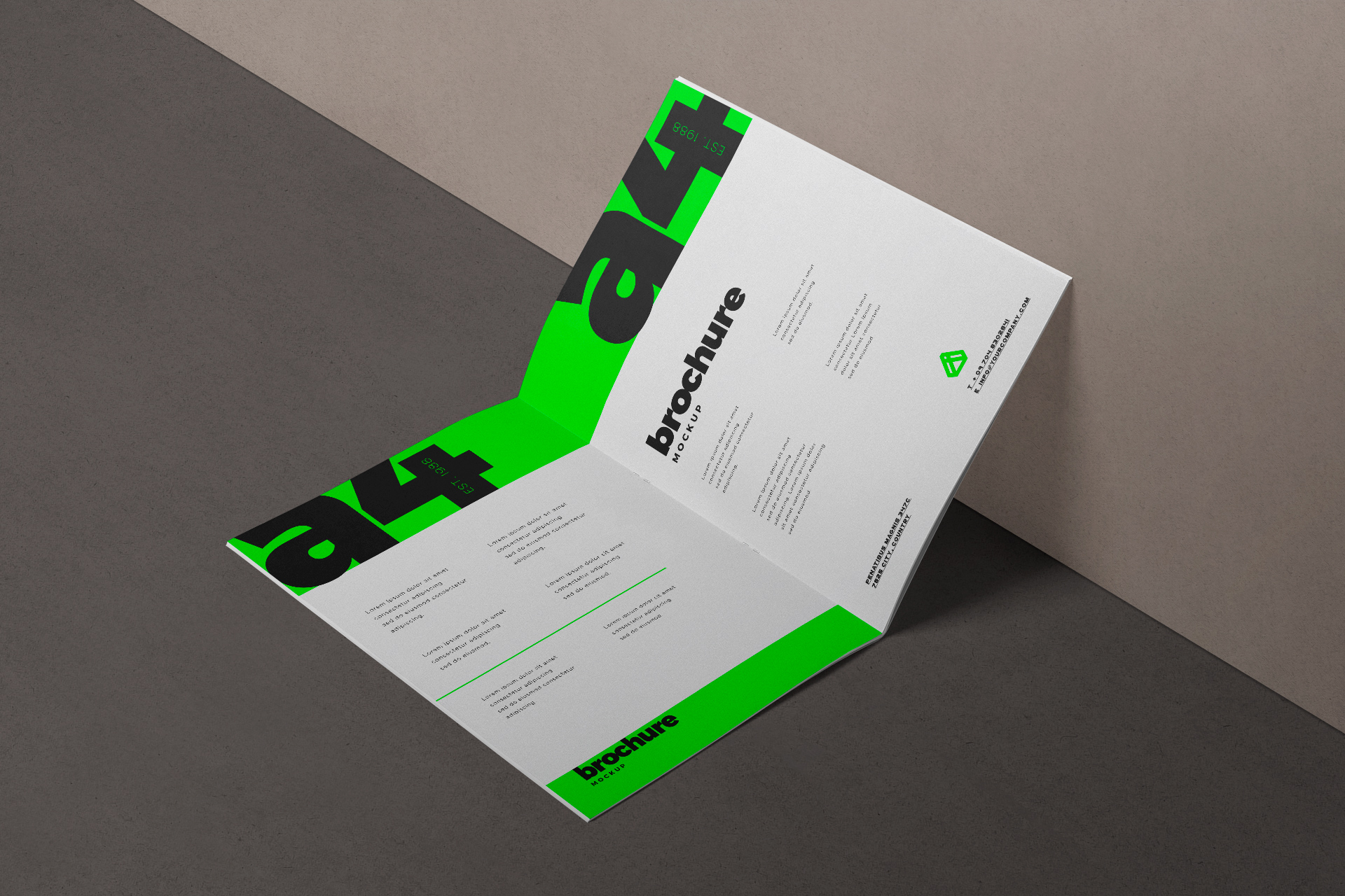 Modern A4 Brochure Mockup Print-Ready Template