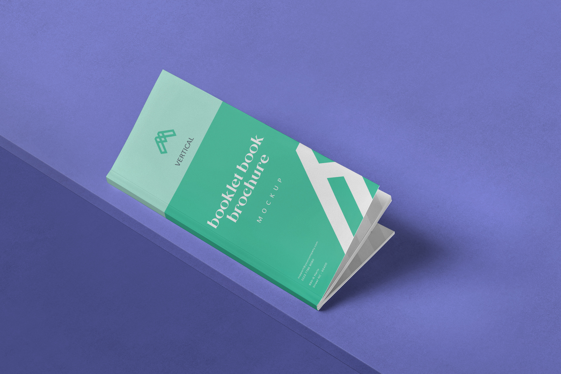 Vertical Booklet Brochure Mockup Realistic PSD