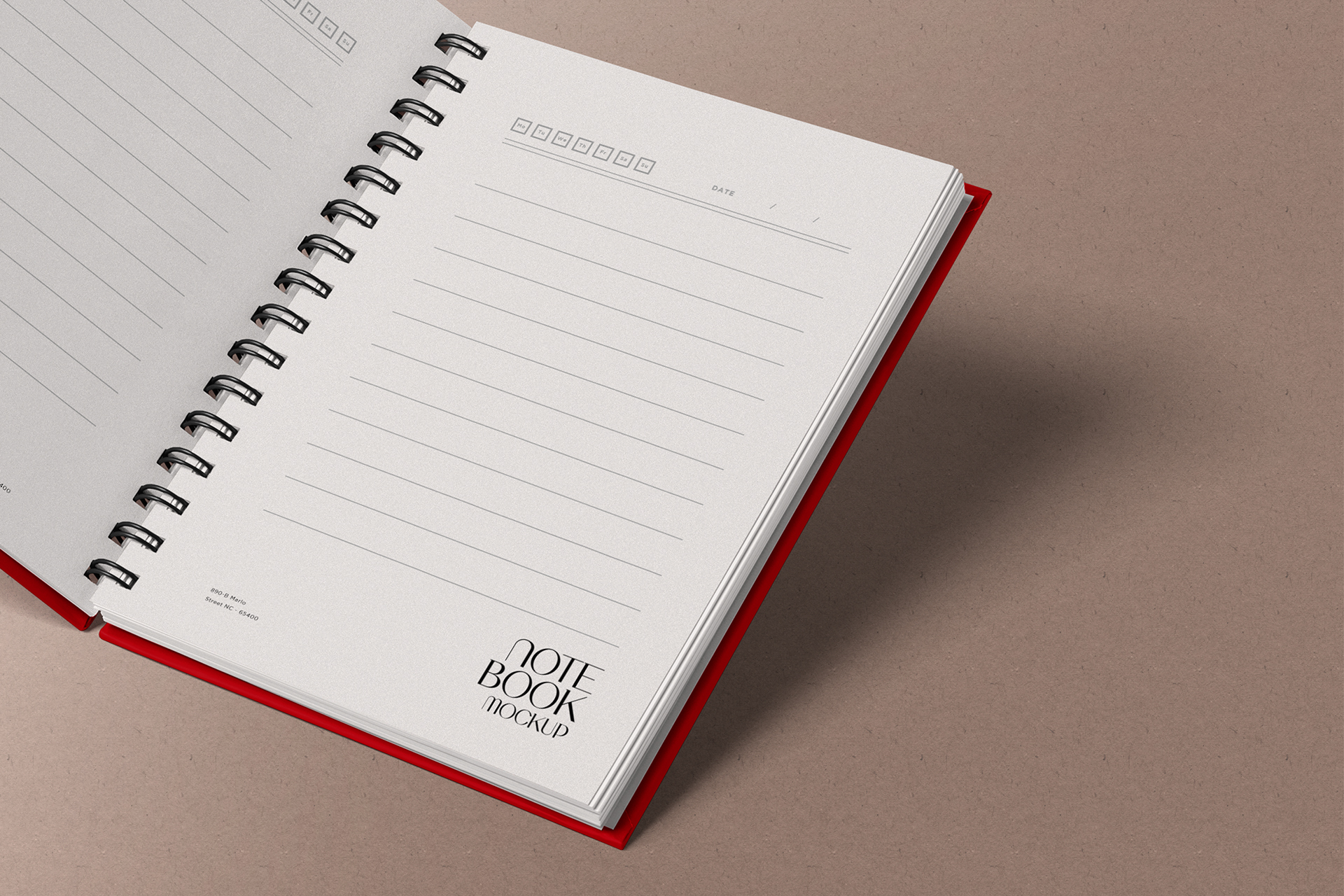 hardcover notebook mock-up