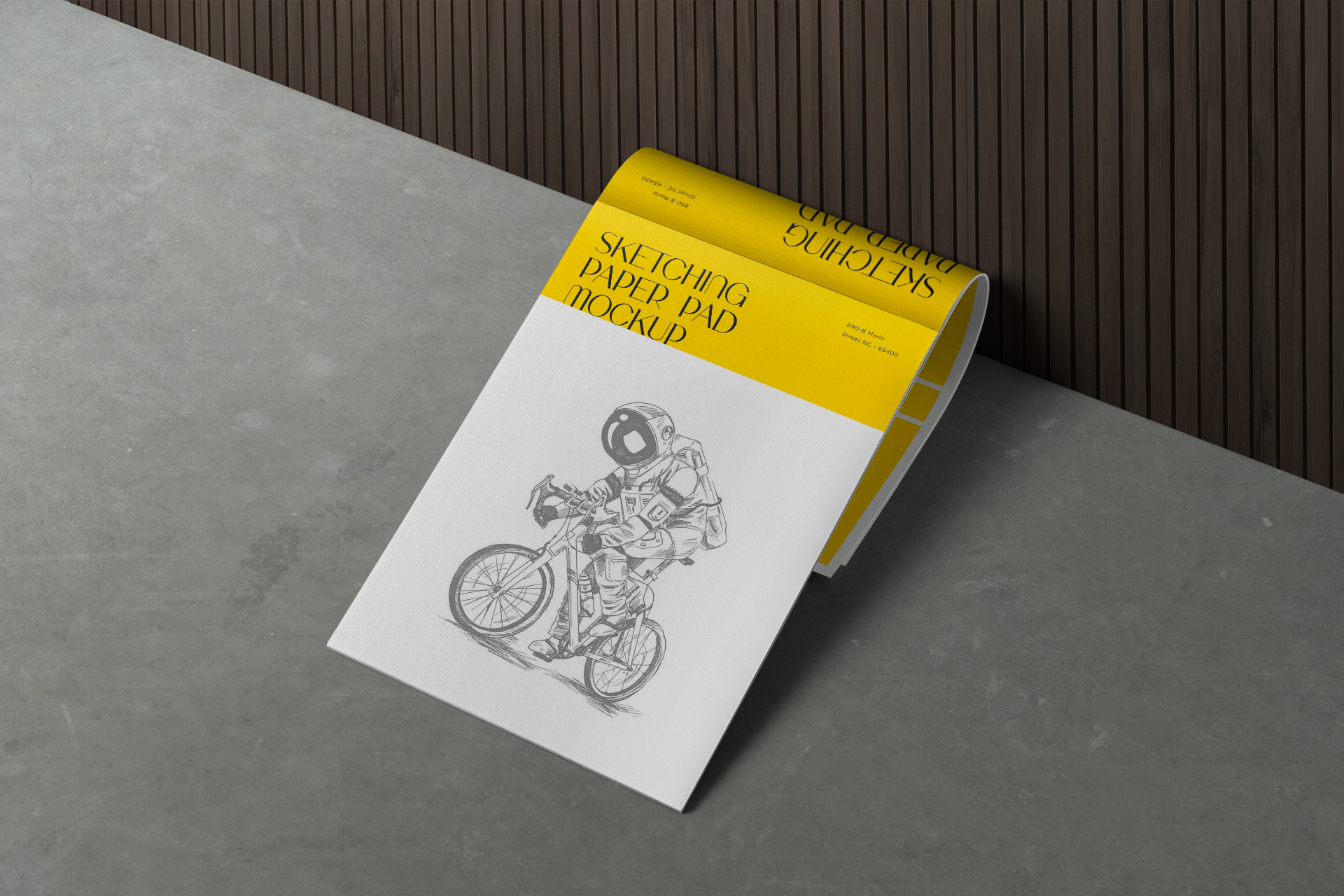 Rolled Sketching Paper Pad Mockup High-Quality PSD
