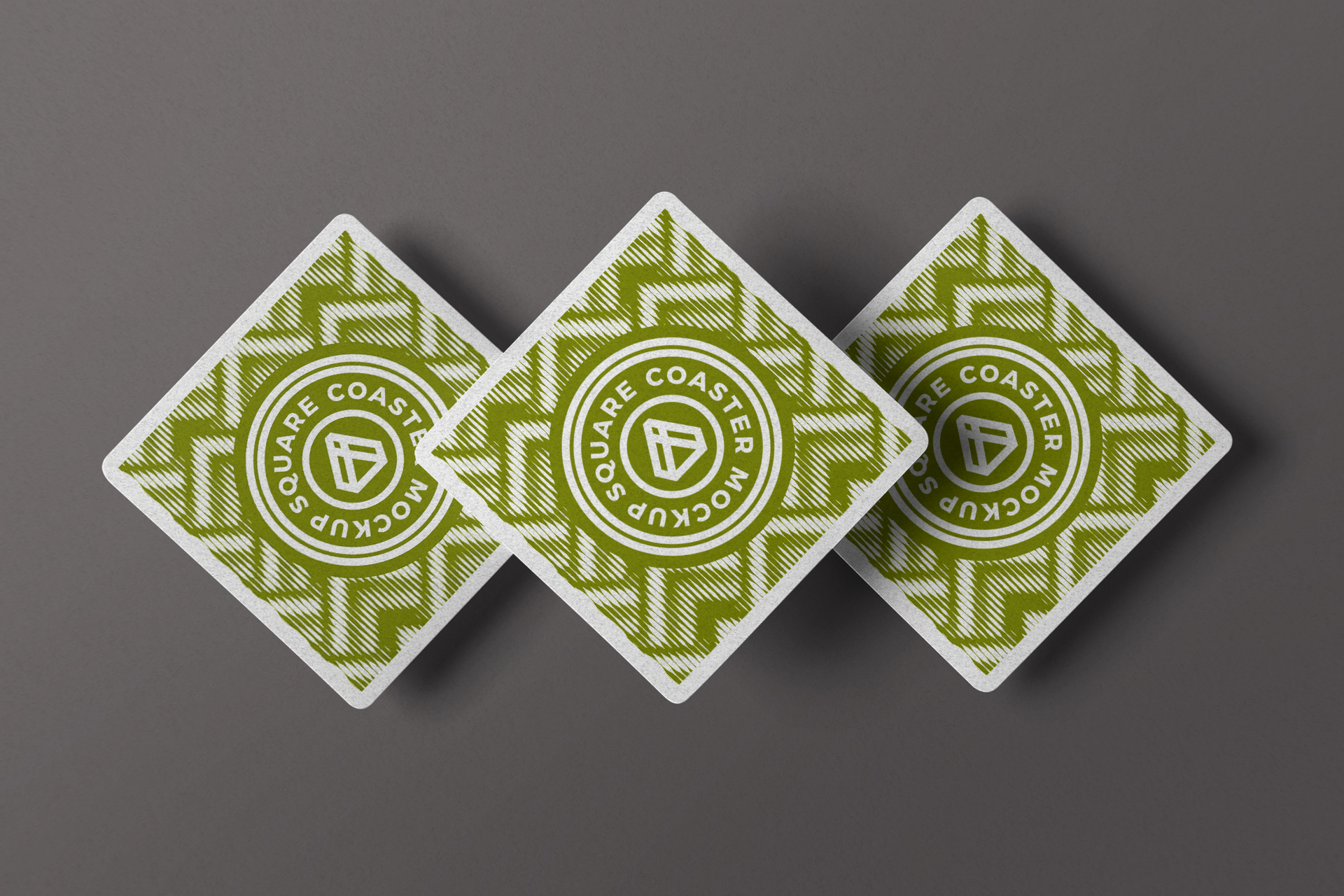 Stacked Square Coaster Mockup for Drink Branding