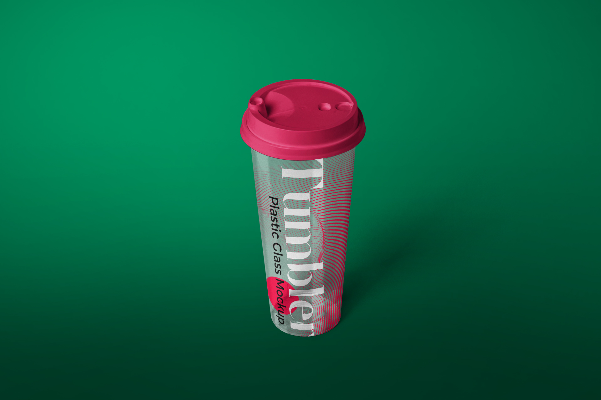 Vibrant Tumbler Cup Mockup with Color Lid