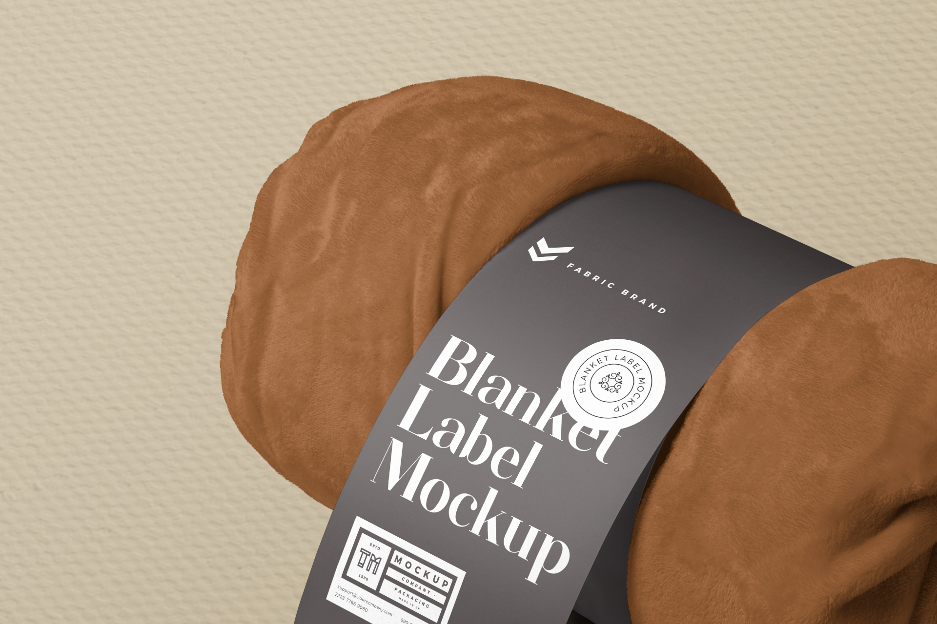 blanket label mockup