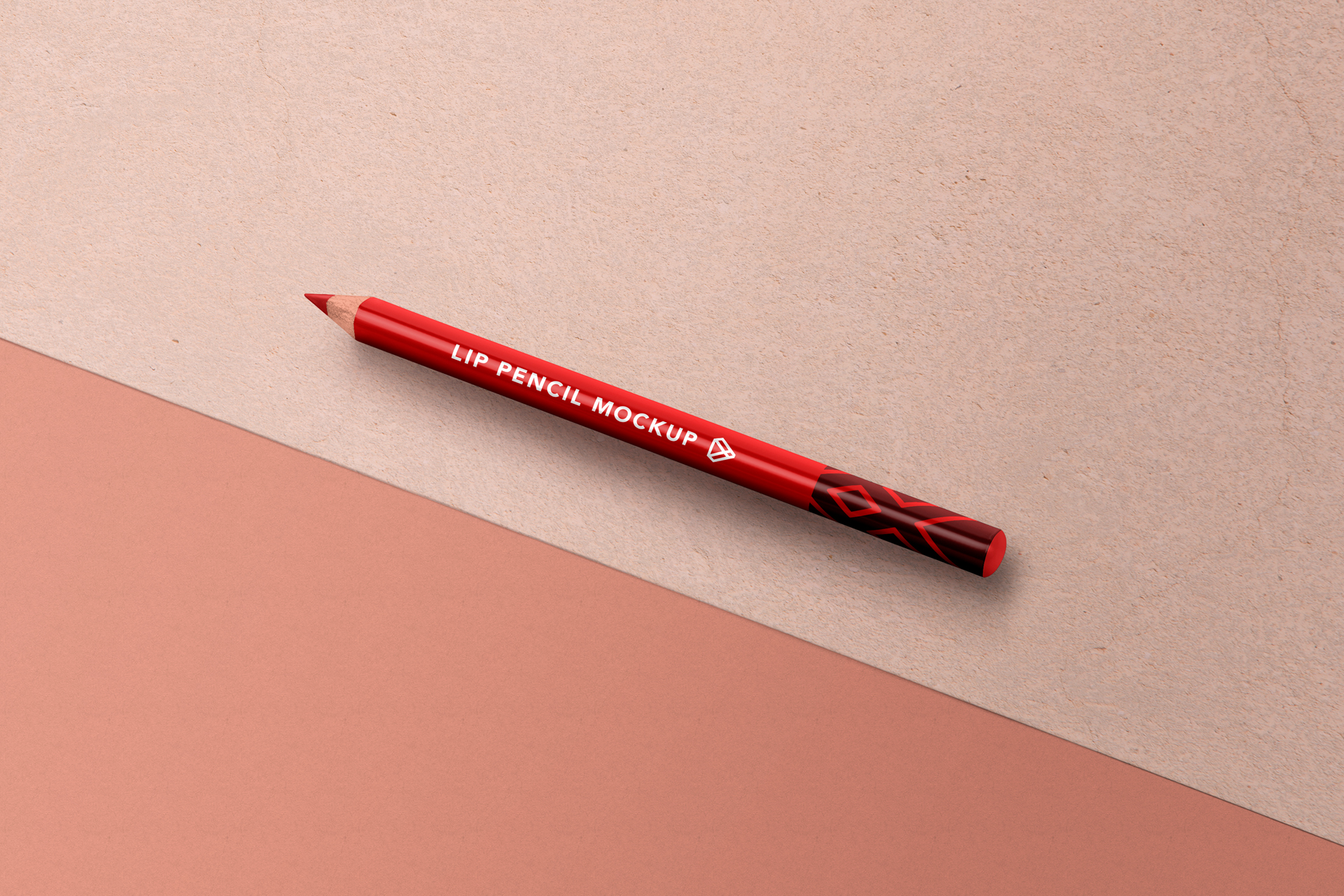 Minimalist Lip Pencil Mockup for Cosmetic Packaging
