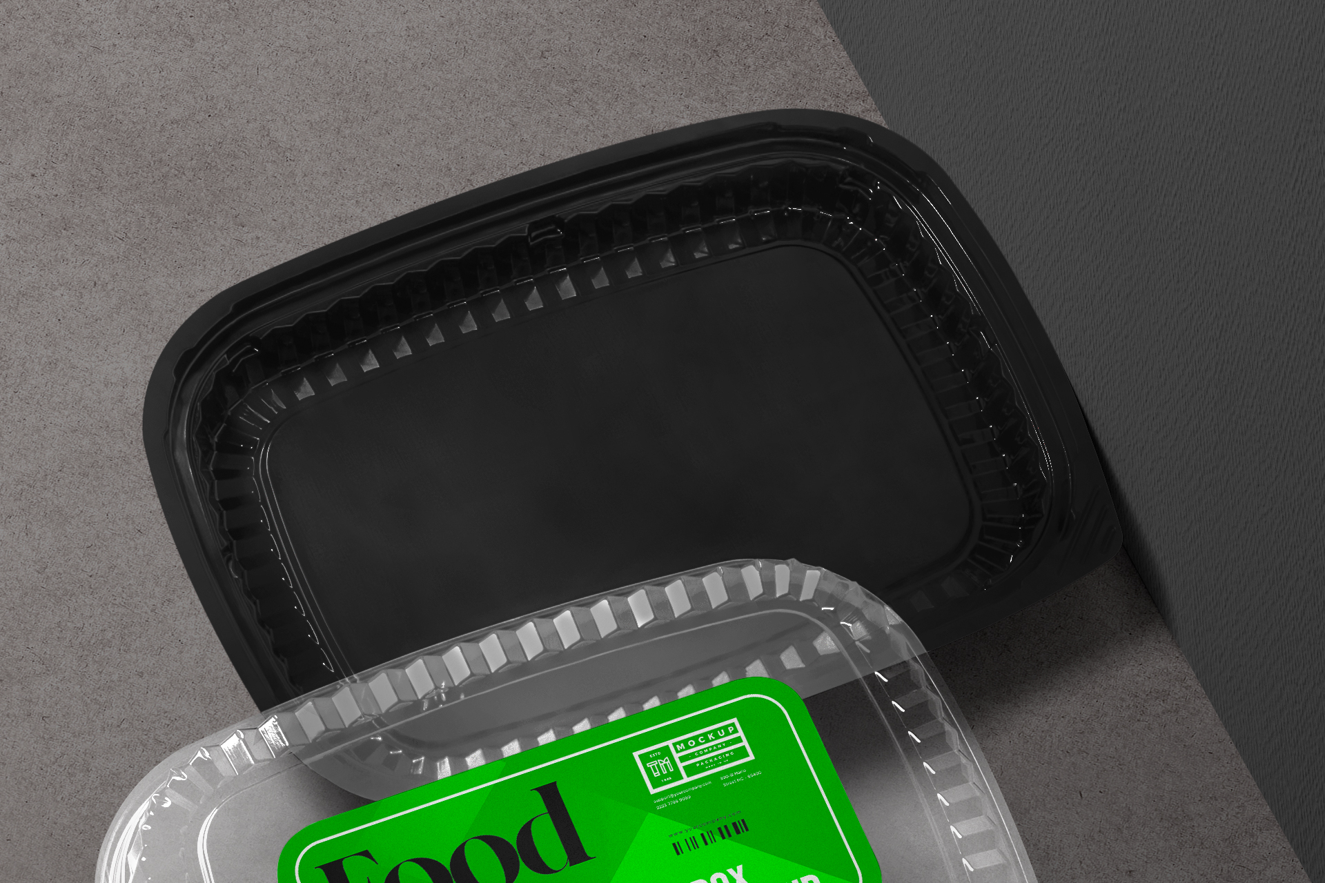 disposable food tray mockup