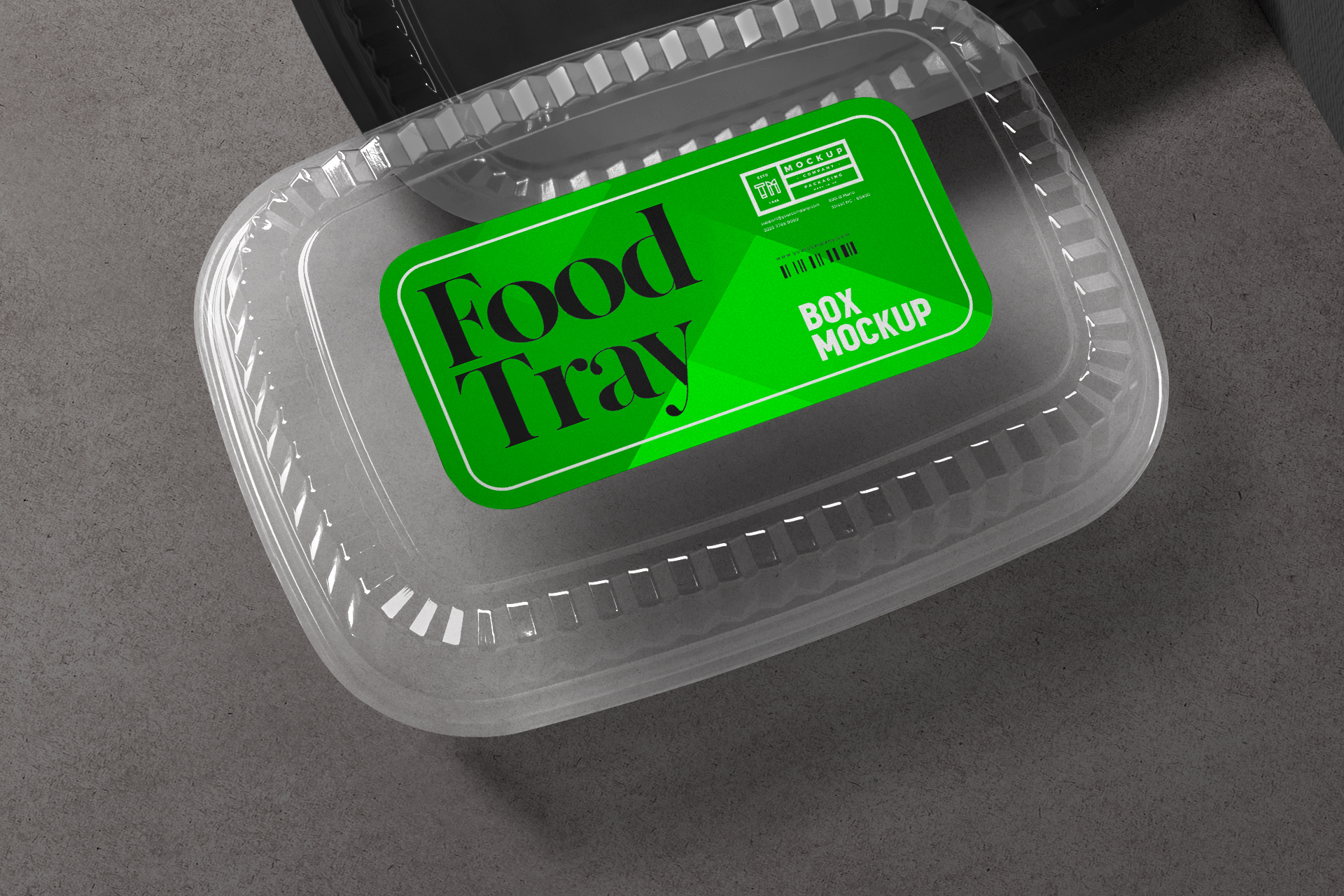 disposable food tray mockup
