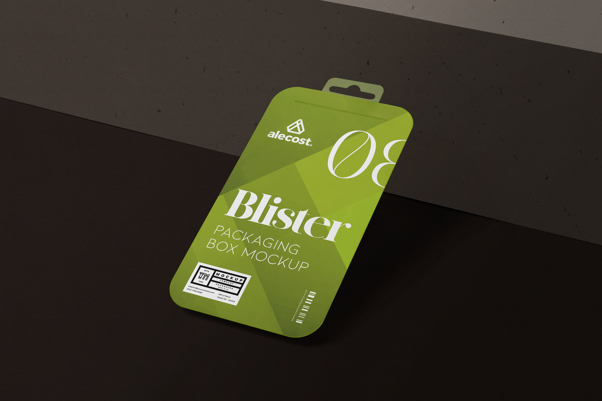 Minimal Blister Packaging Box Mockup – Hanging Display