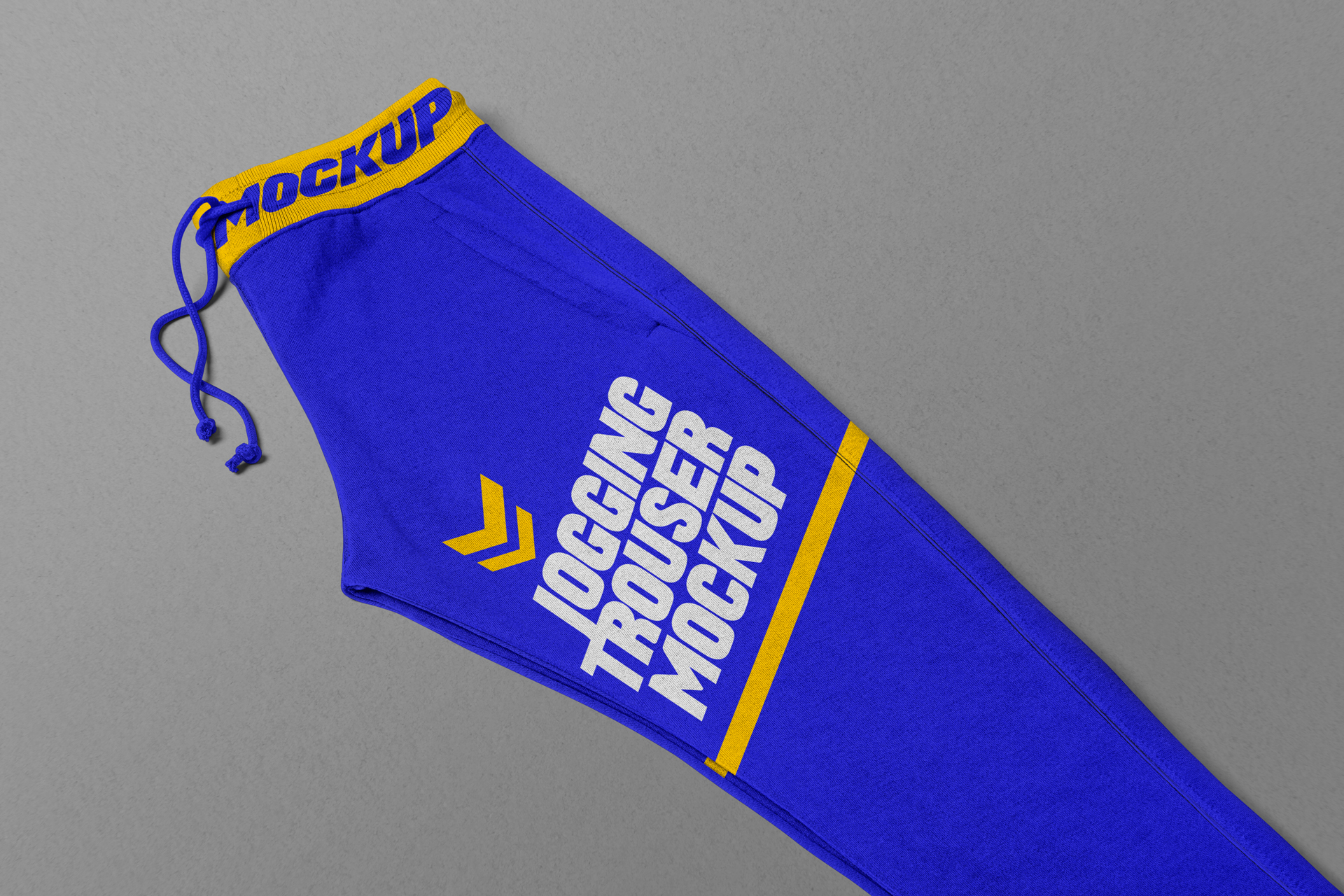 Side View Jogging Trousers Mockup with Sporty Details