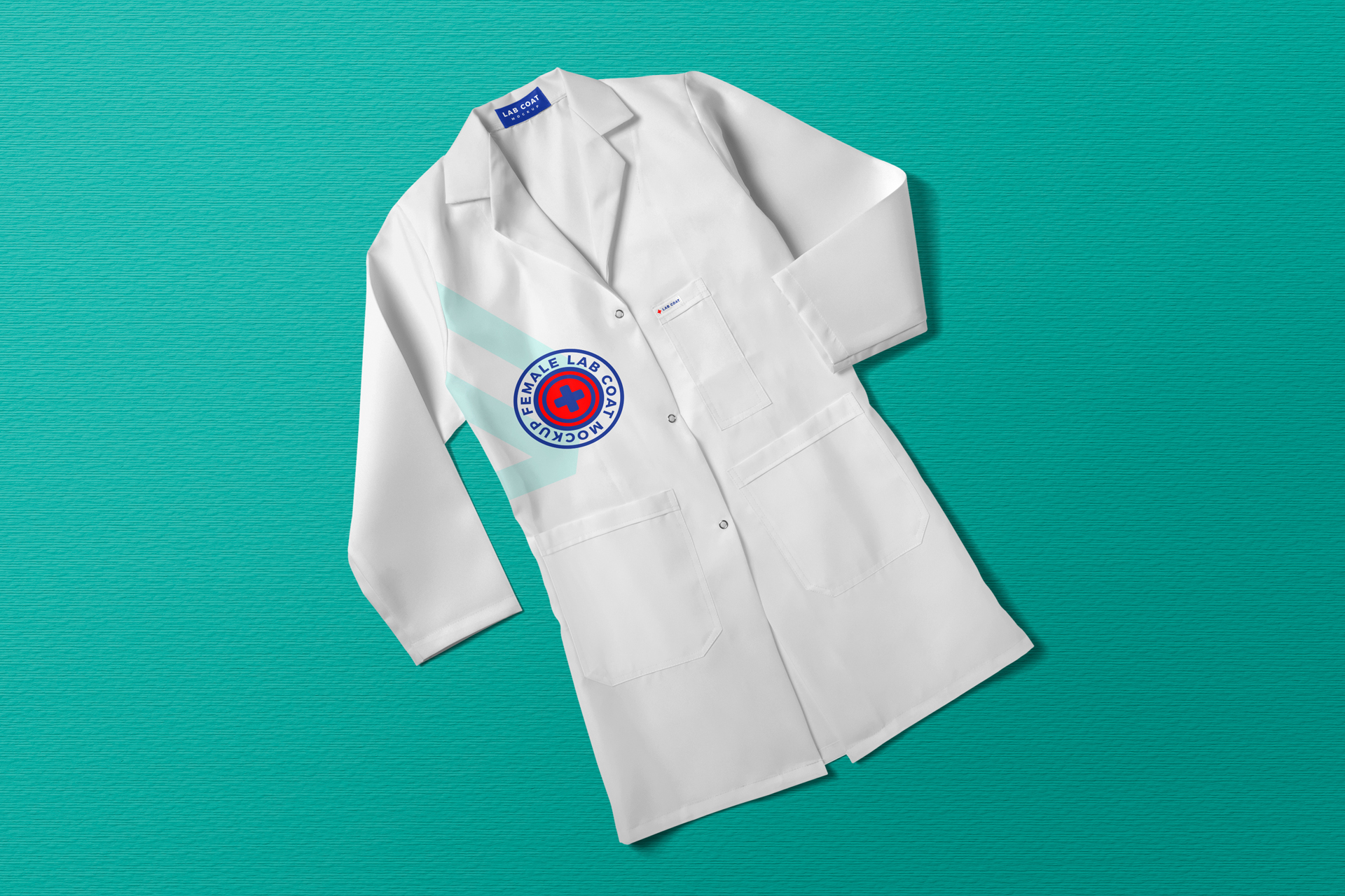 Realistic Female Lab Coat Mockup for Healthcare Branding