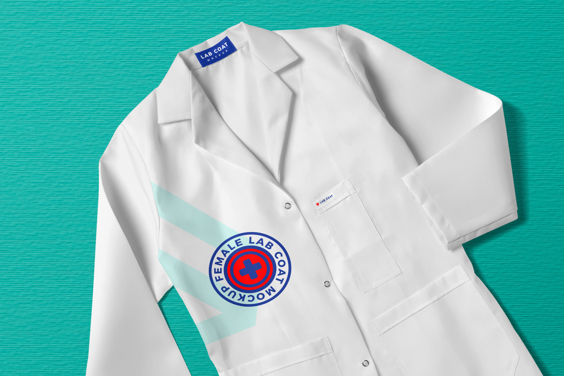 female lab coat mock-up