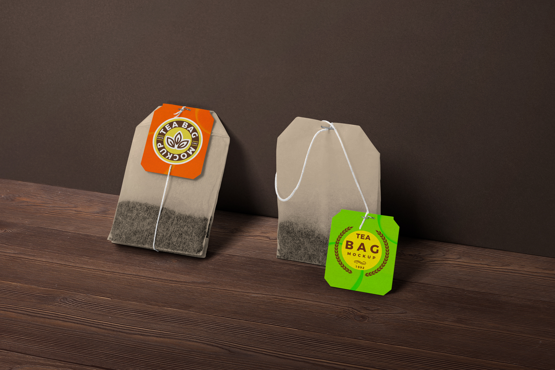 Minimalist Tea Bag Mockup for Organic Tea Brands