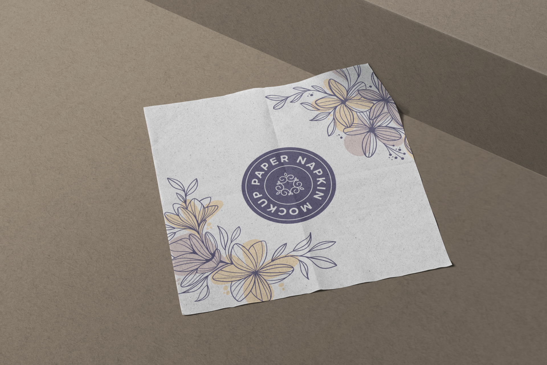 Square Paper Napkin Mockup for Food & Hospitality