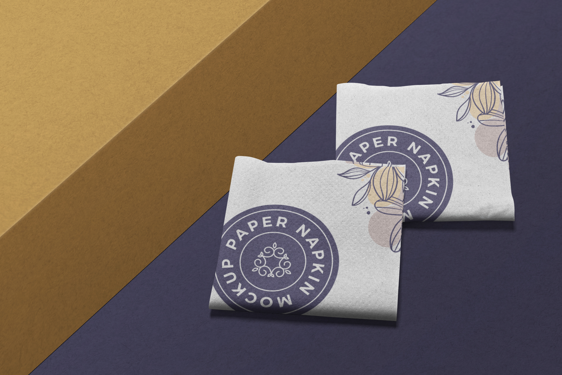 Rolled Paper Napkin Mockup for Luxury Dining