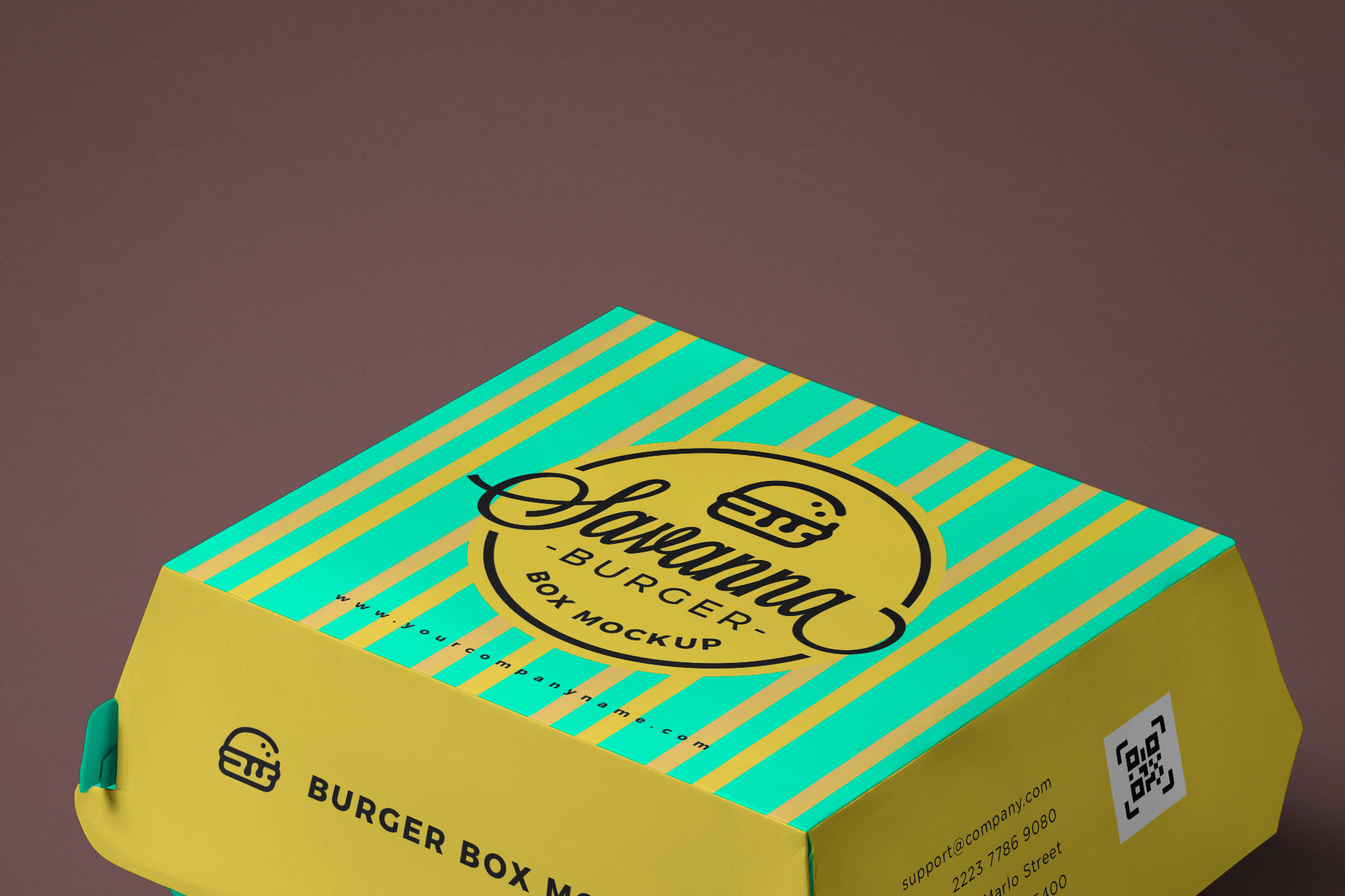 burger box mock-up