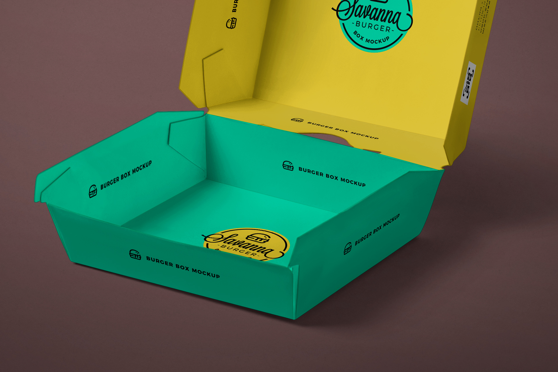 burger box mock-up