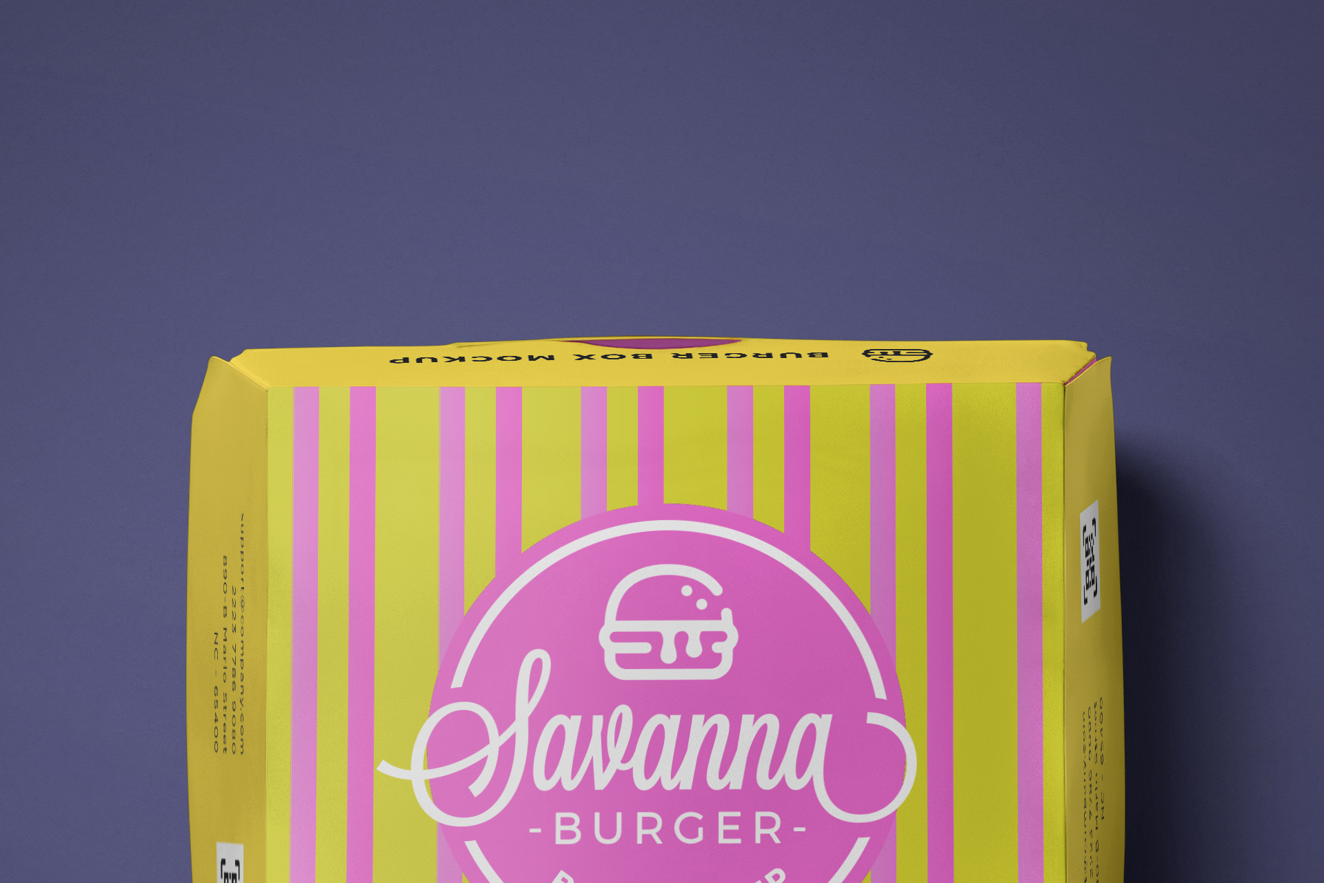burger box mock-up