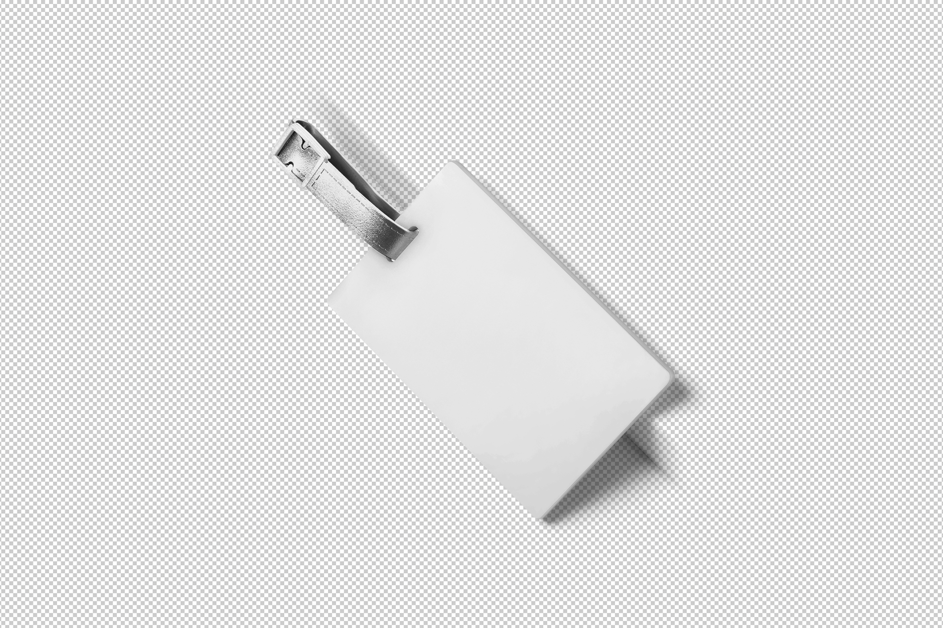 luggage tag mock-up