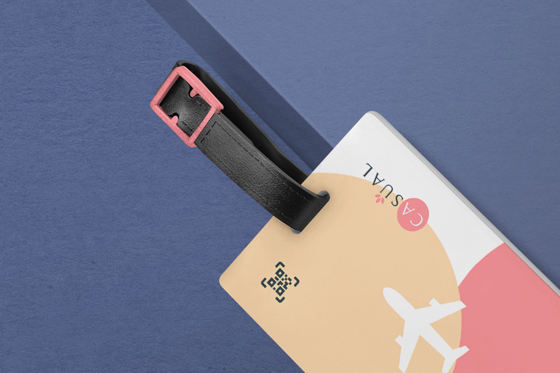 luggage tag mock-up