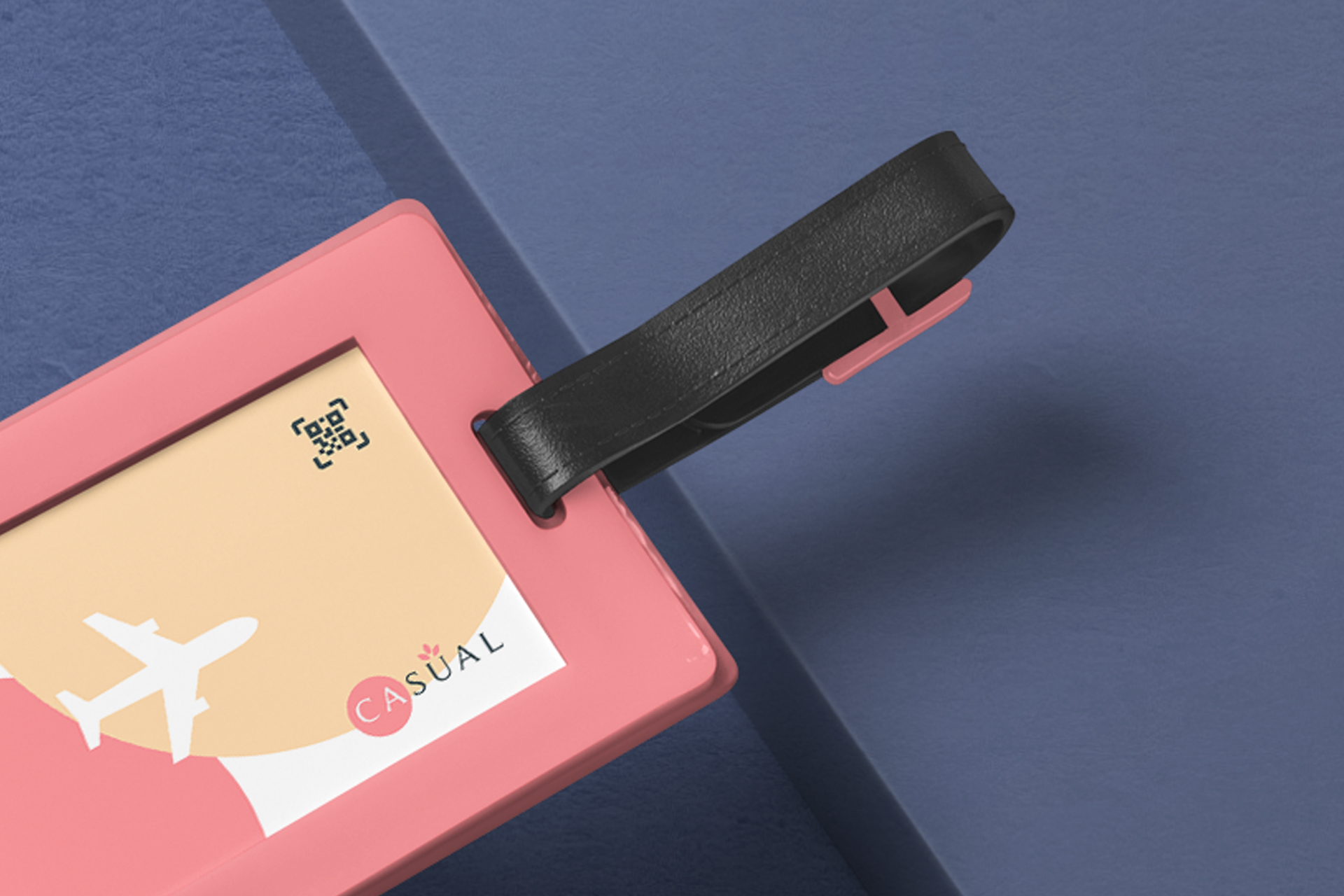 luggage tag mock-up