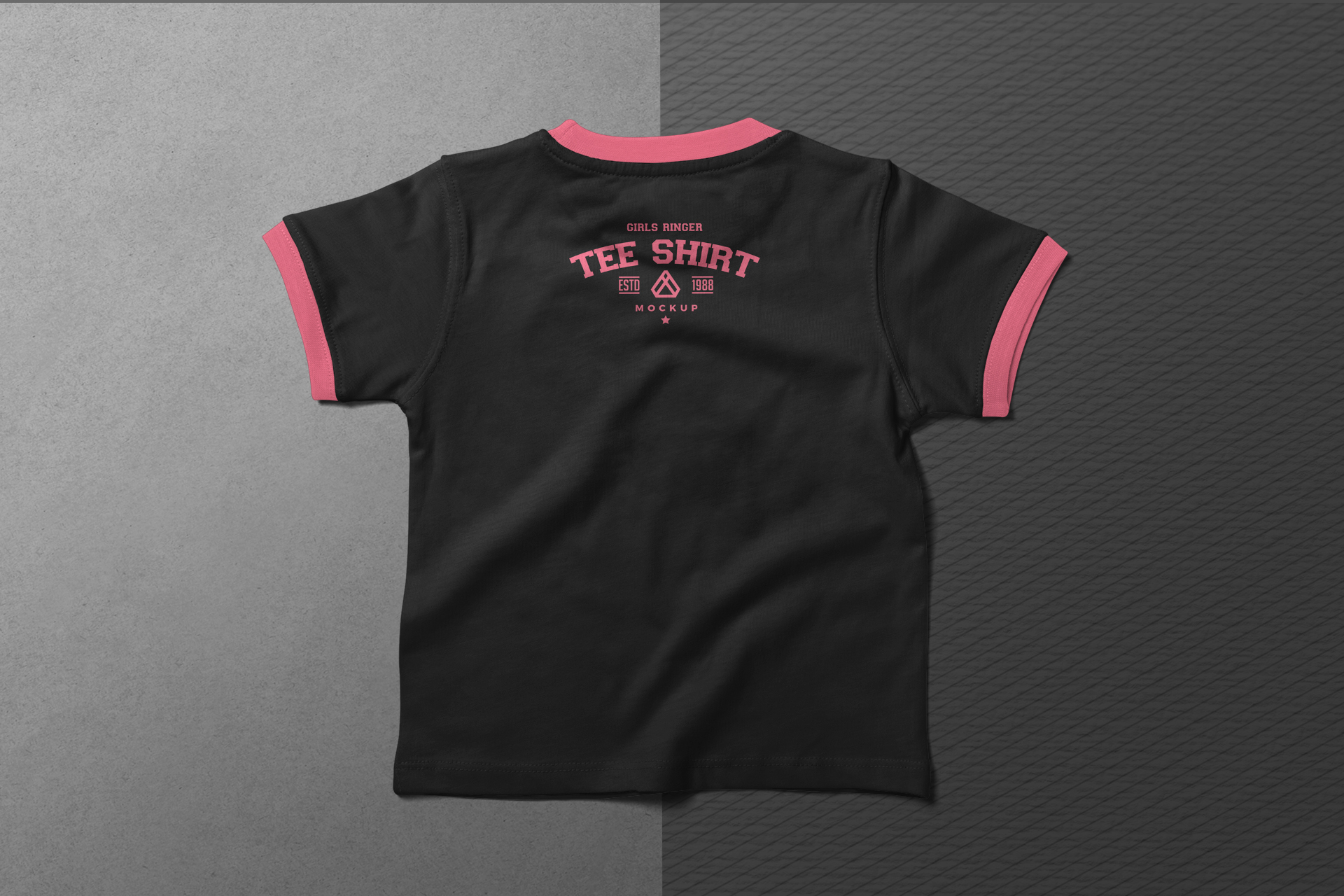 Back View Girls’ Ringer T-Shirt Mockup – Trendy Design