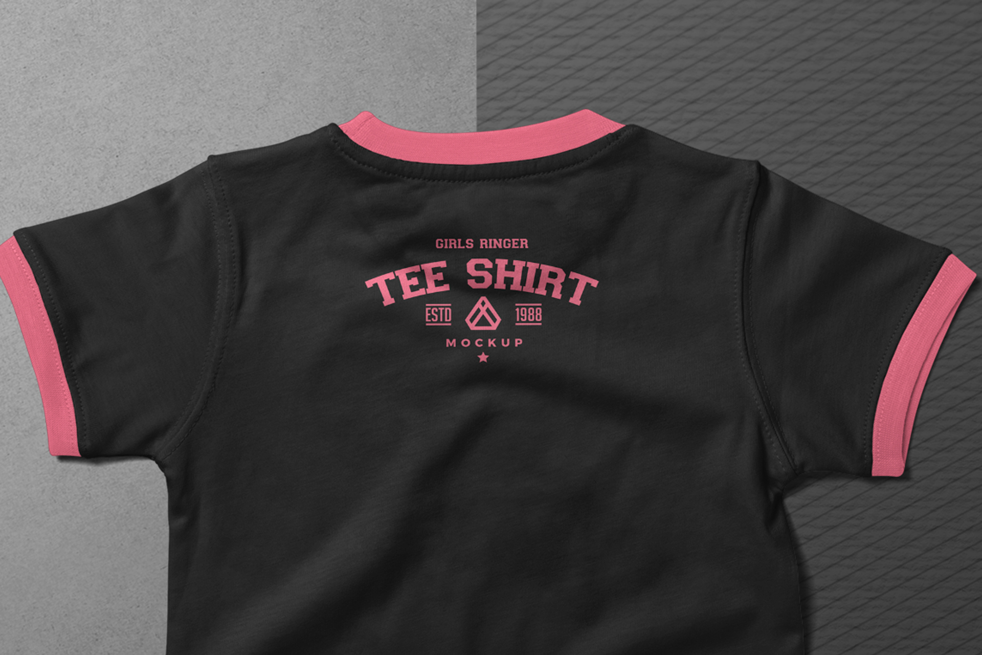 back view t-shirt mock-up