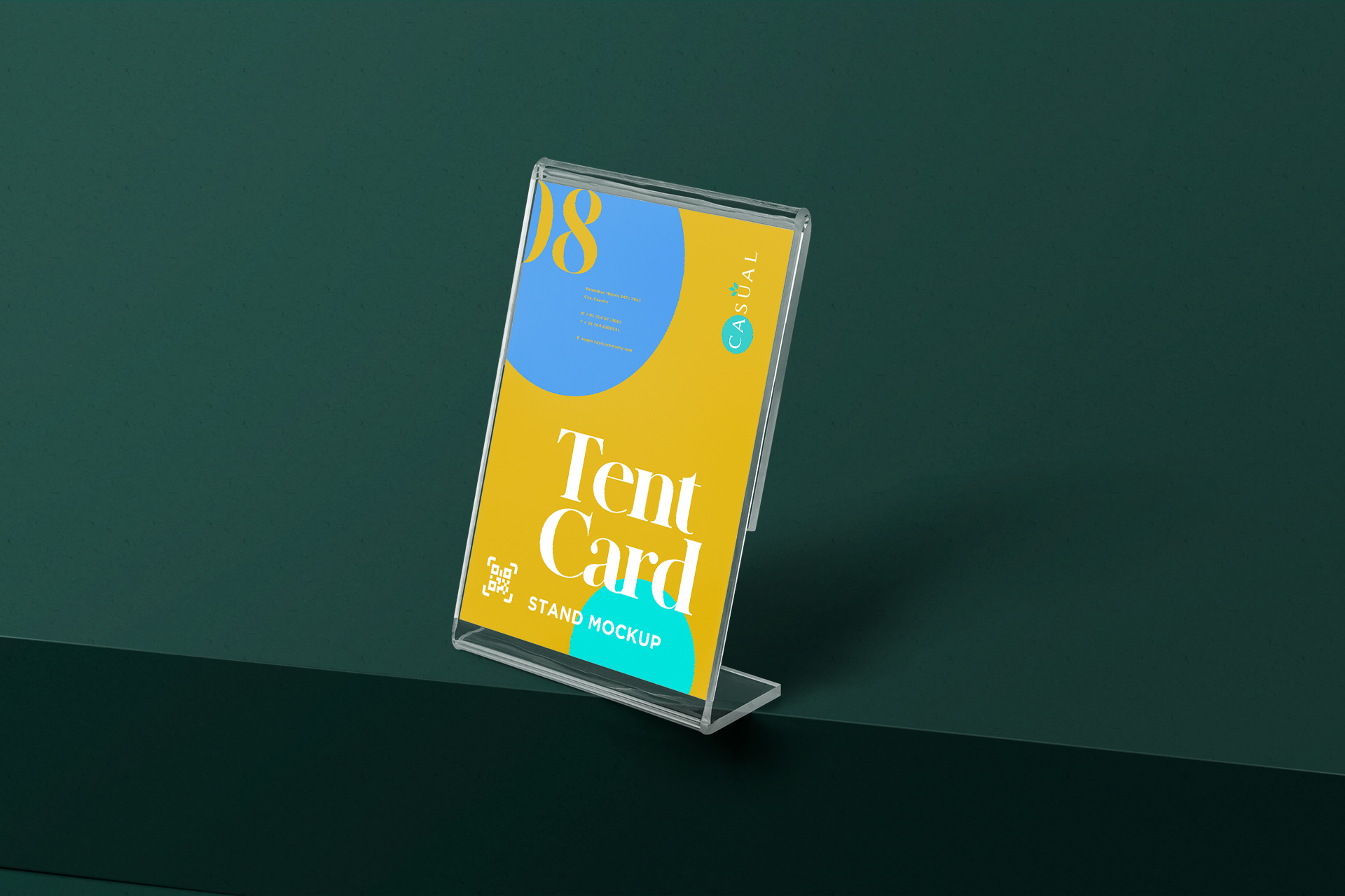 Standing Tent Card Mockup – Front View