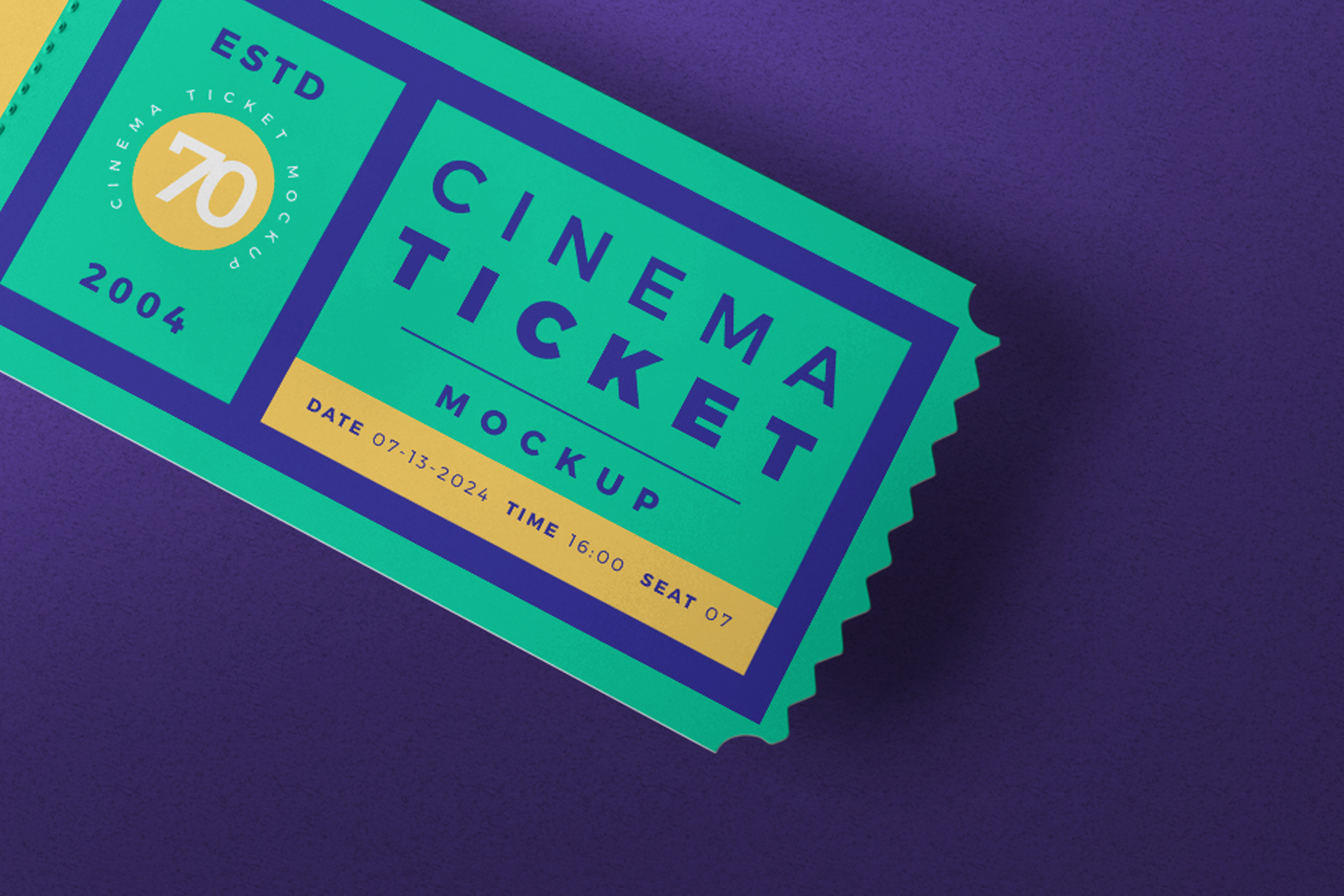 cinema ticket mock-up