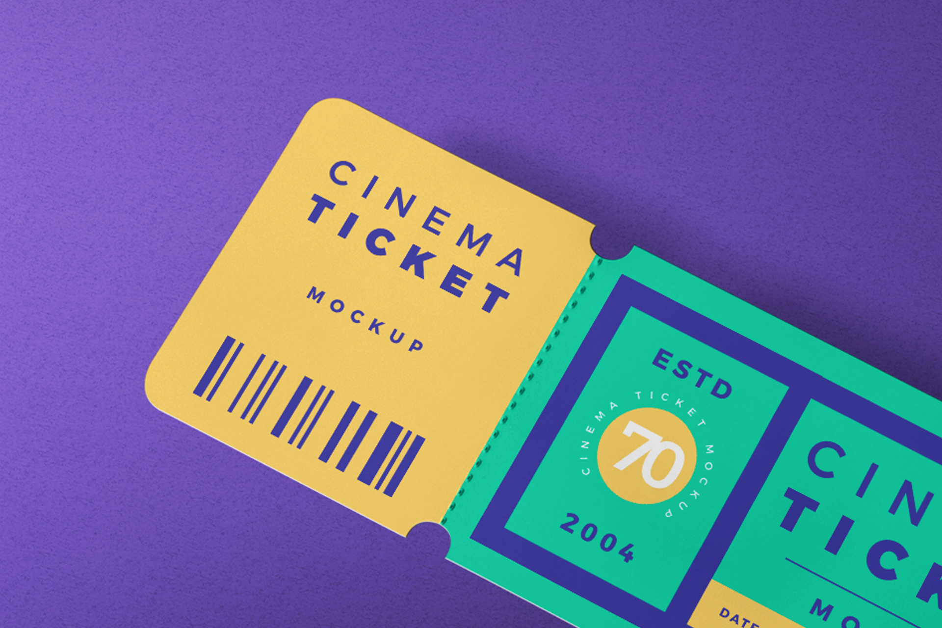 cinema ticket mock-up