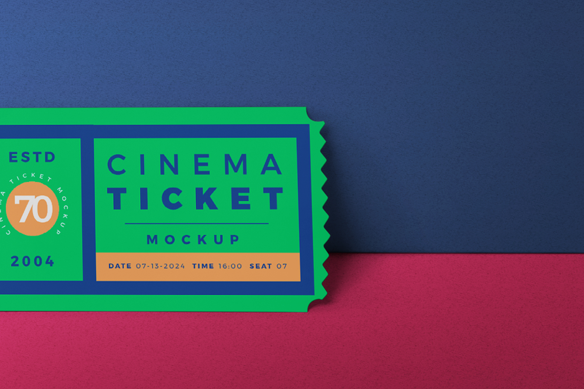 cinema ticket mock-up