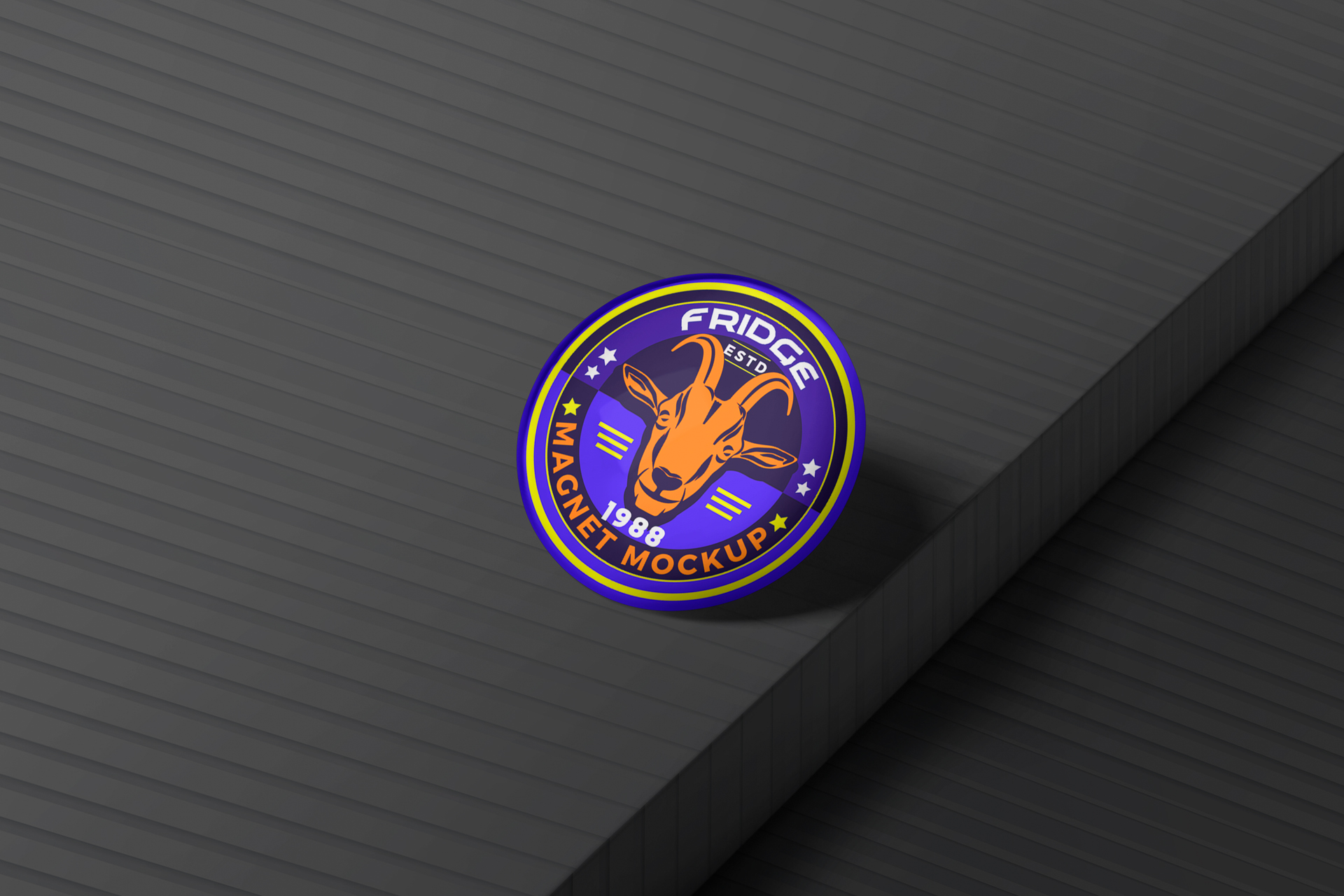 Premium Magnetic Badge Mockup with Modern Design