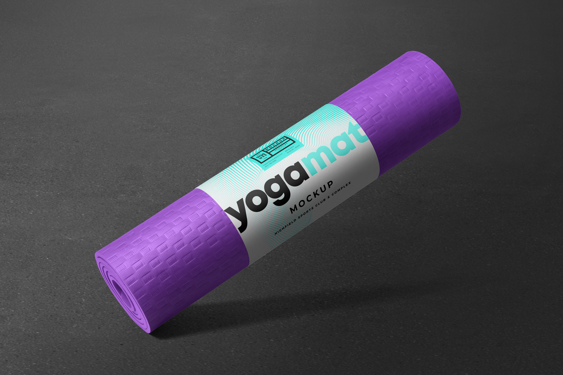 Rolled Yoga Mat Mockup with Custom Branding