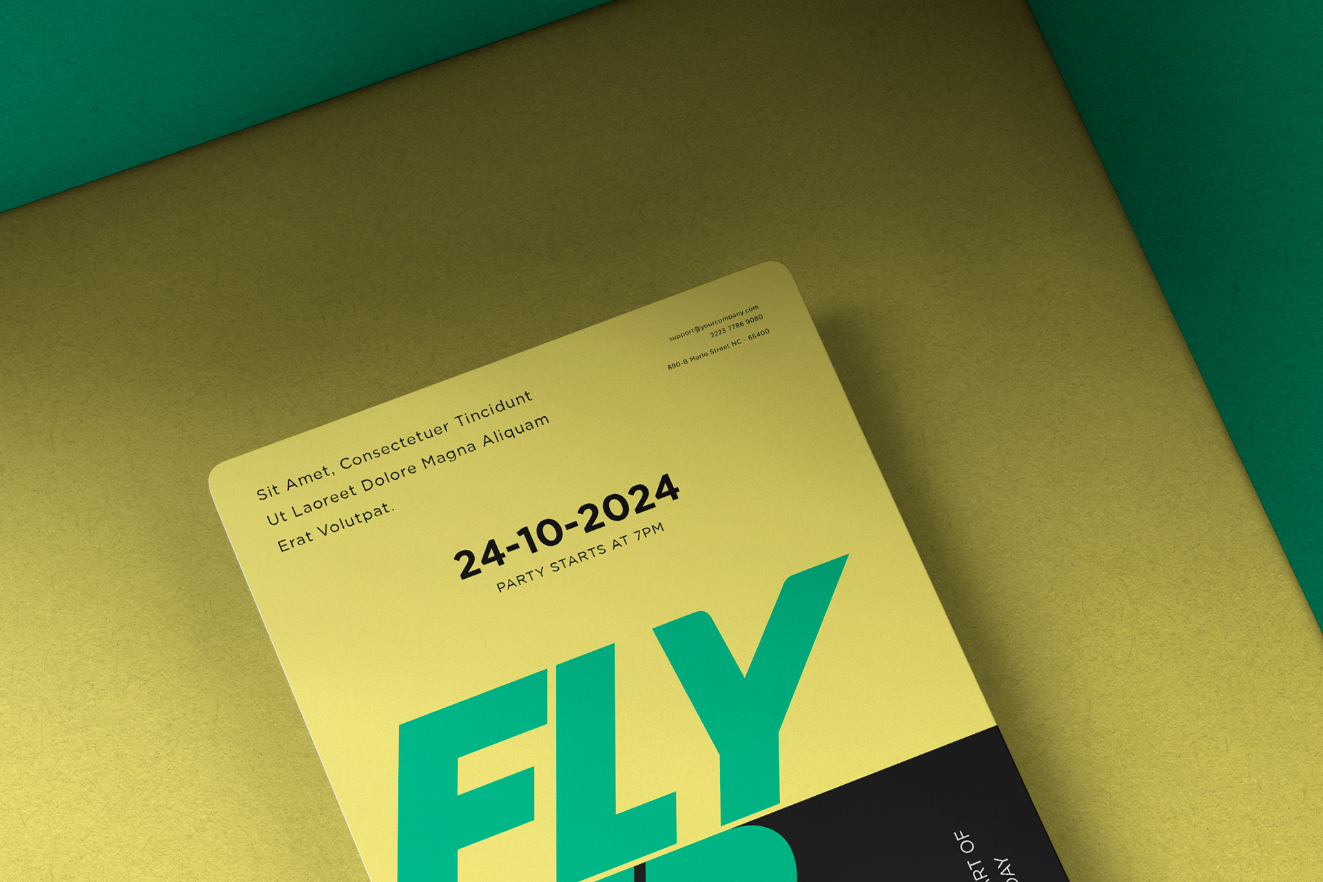 a5 flyer print mockup