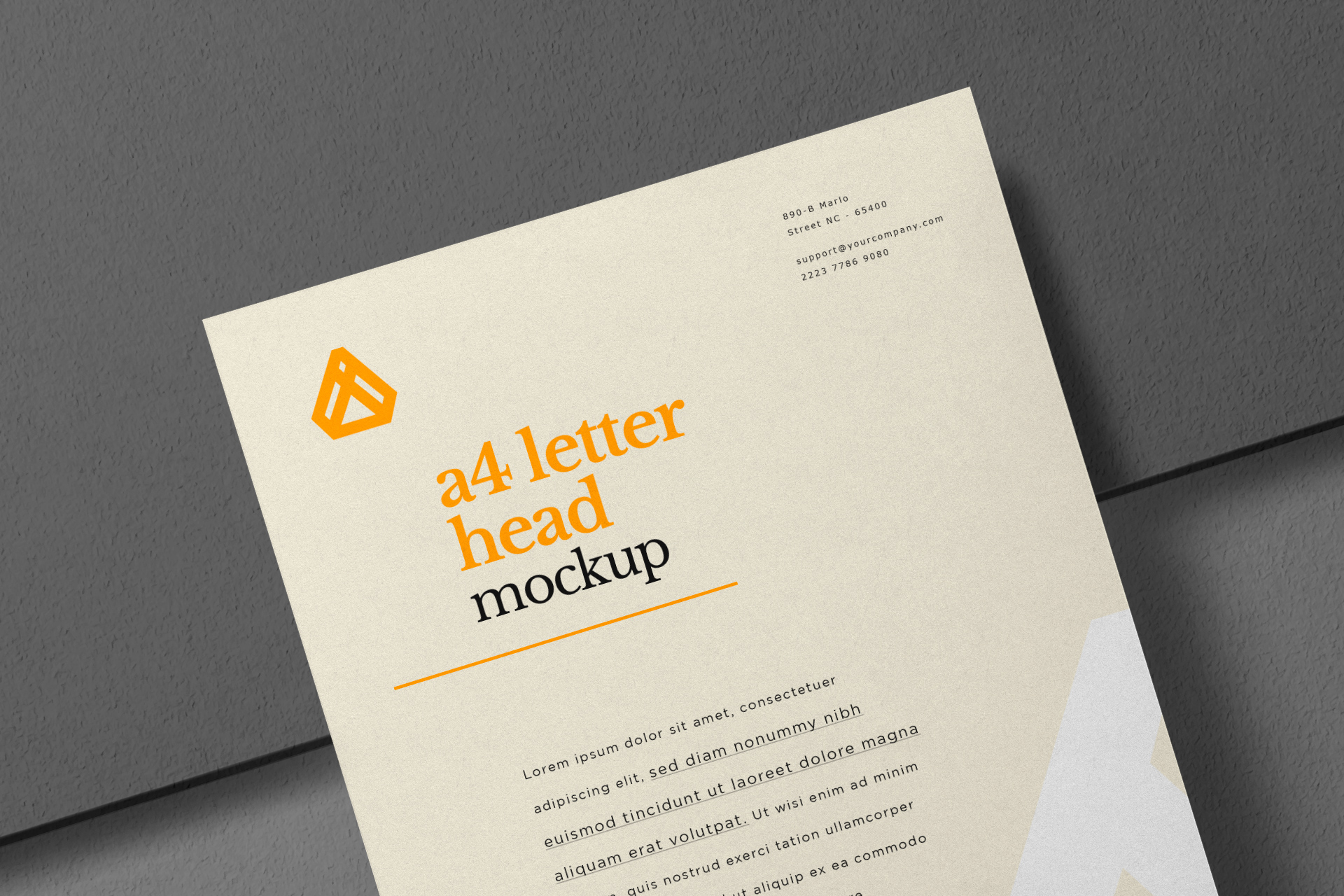 A4 branding mockup