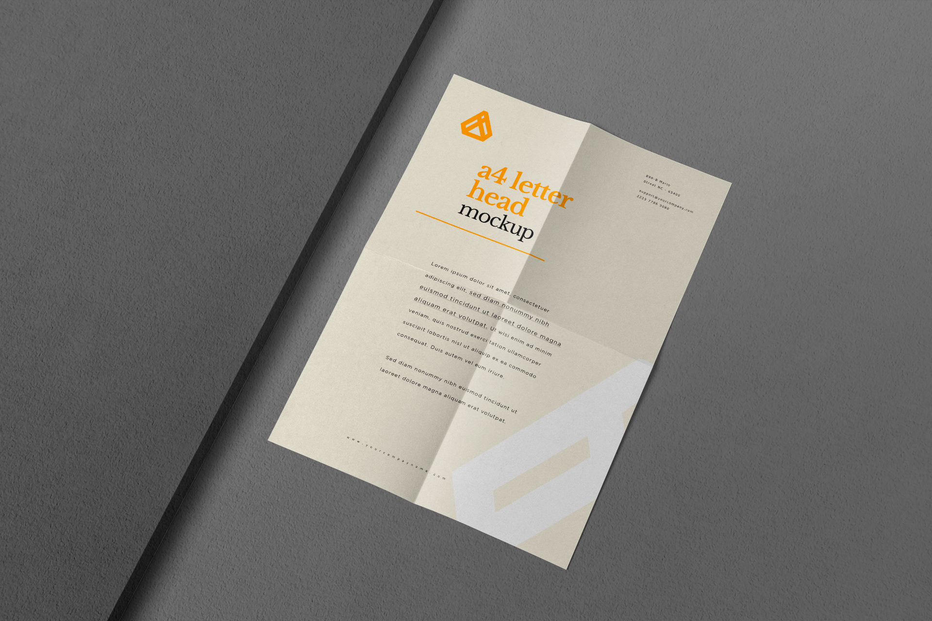 A4 Paper Mockup – Realistic Corporate Letterhead Display