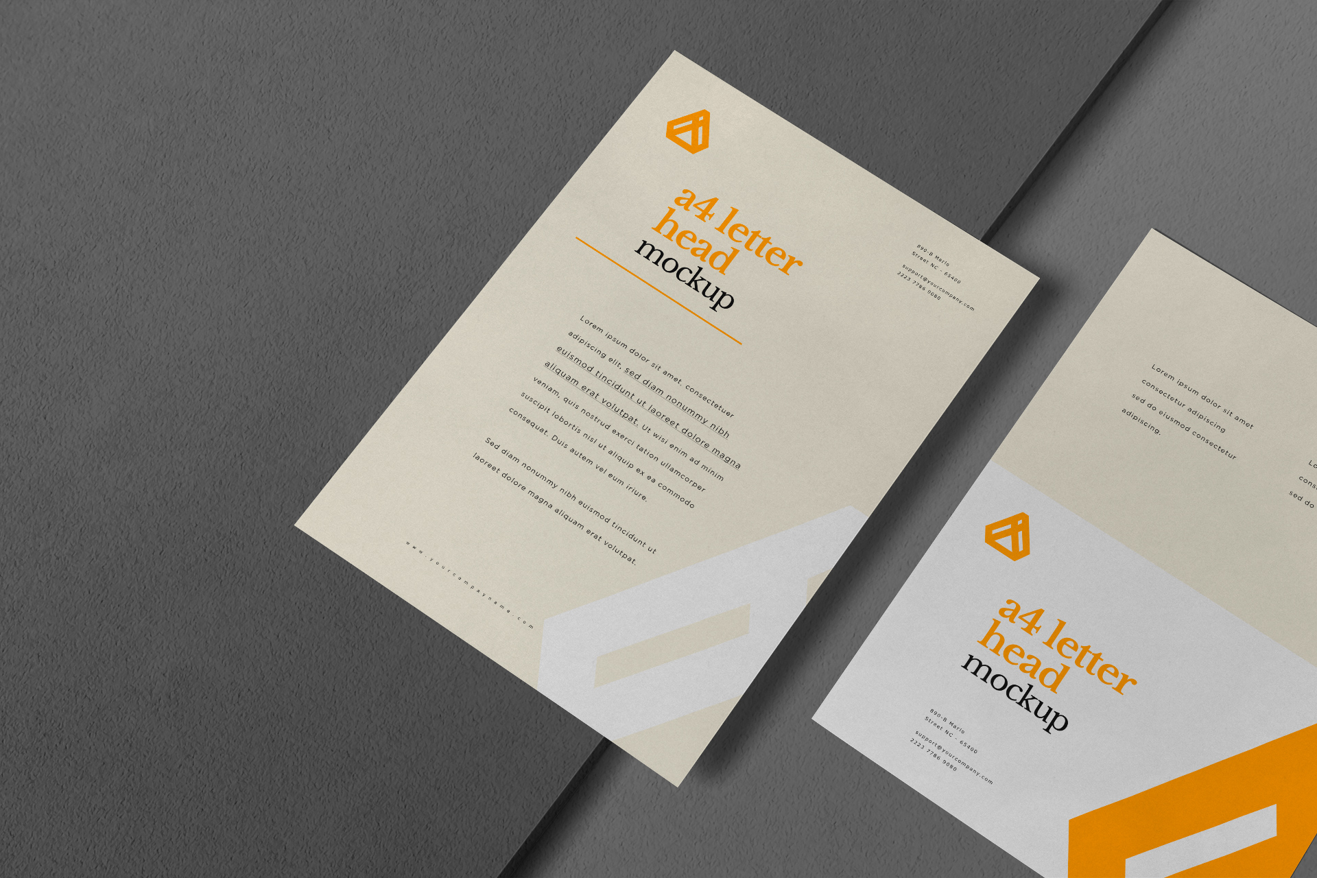 Modern A4 Letterhead Mockup – Clean & Corporate Design