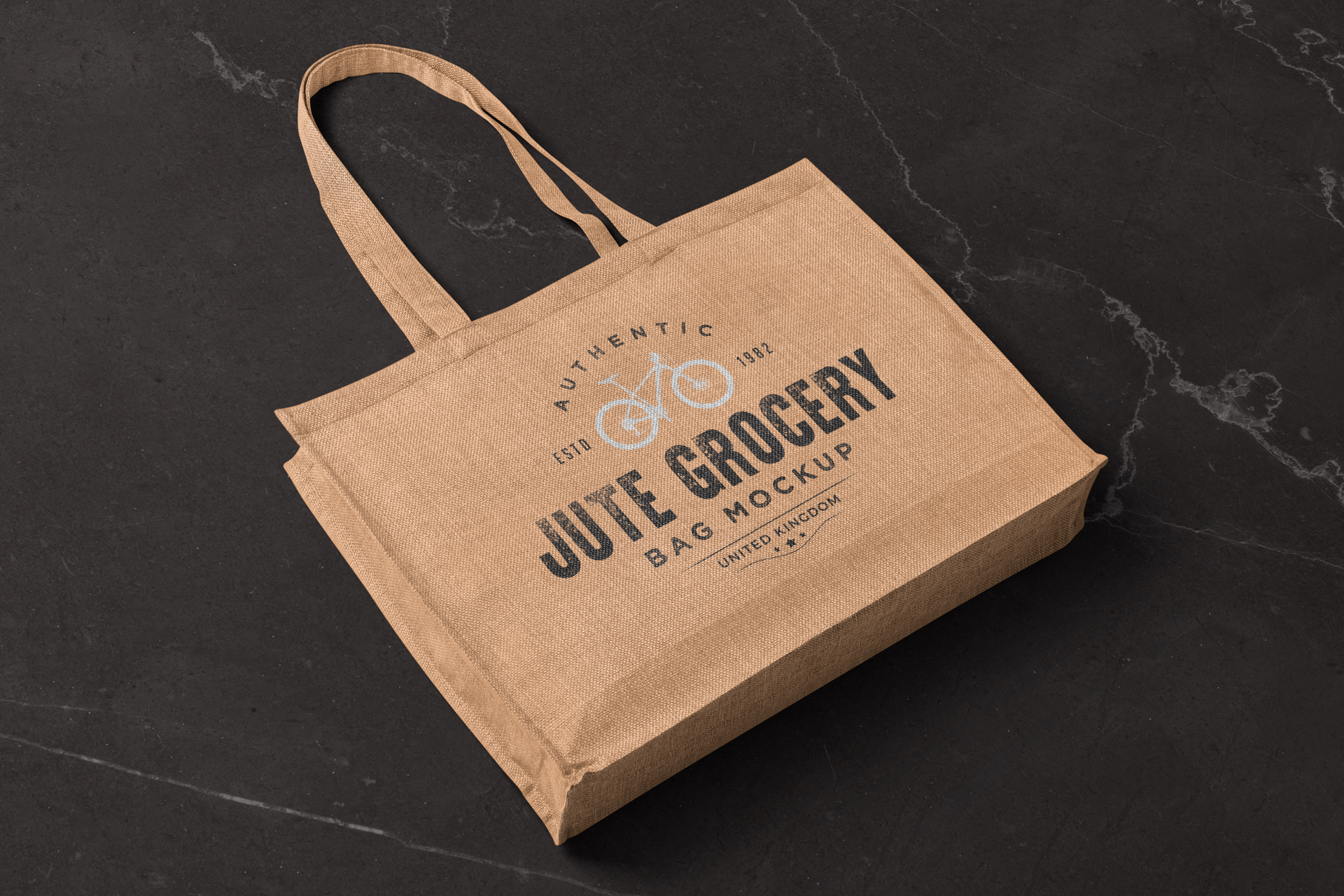 Flat Lay Jute Shopping Bag Mockup – Versatile PSD