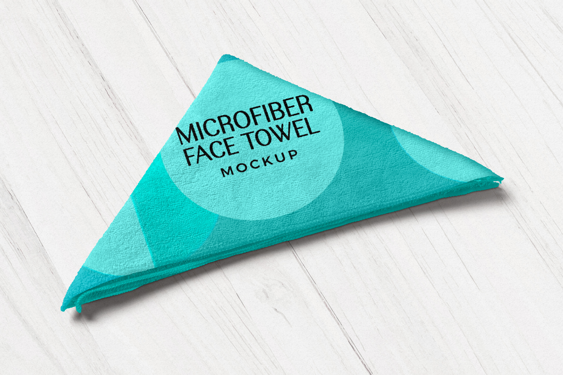 Folded Microfiber Face Towel Mockup – Clean Presentation PSD