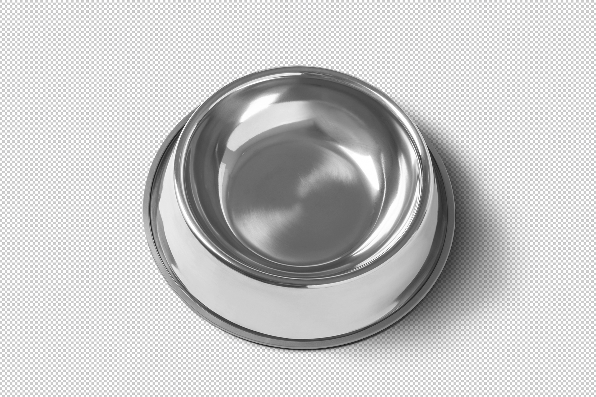 steel dog bowl mockup