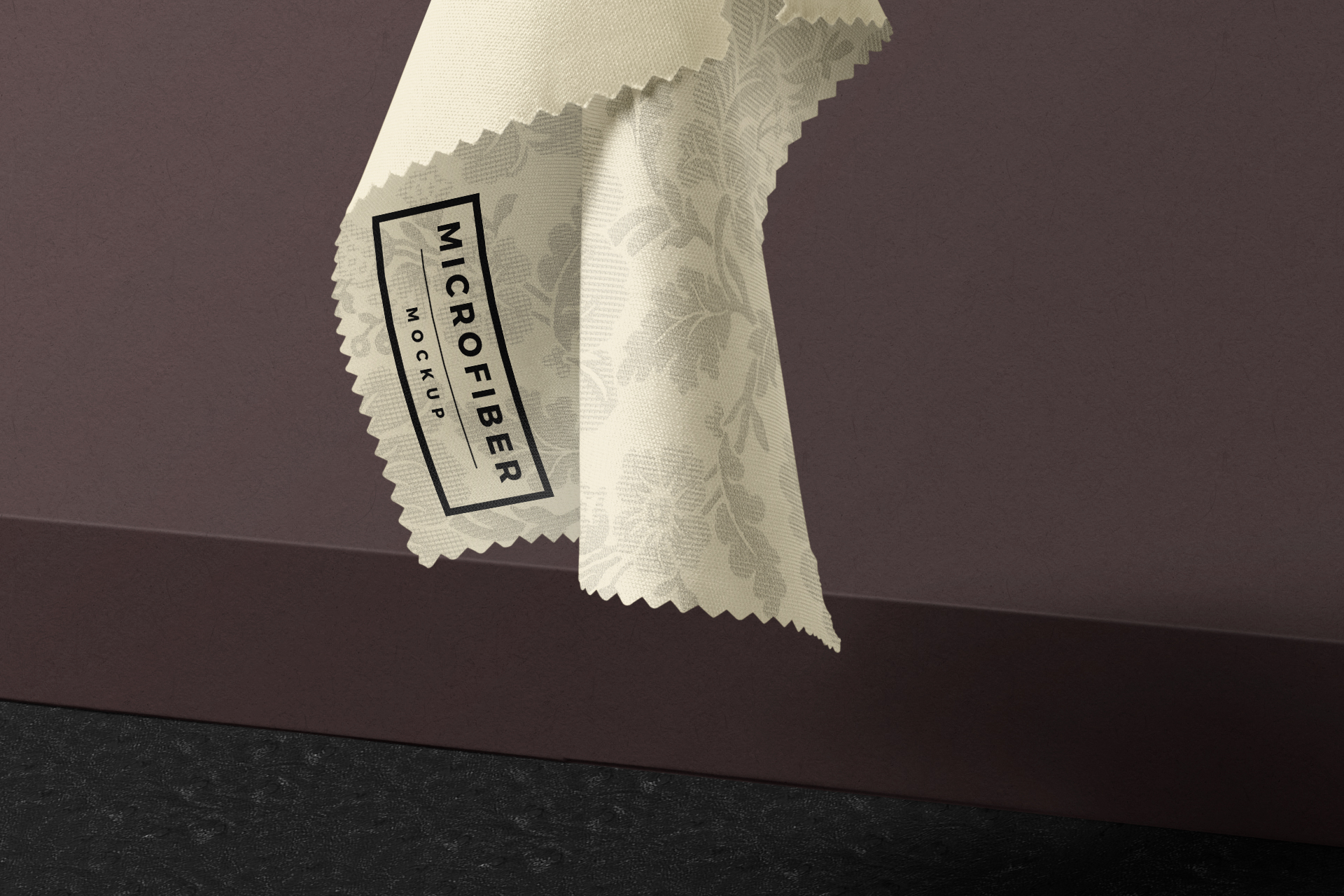 microfiber cloth mockup
