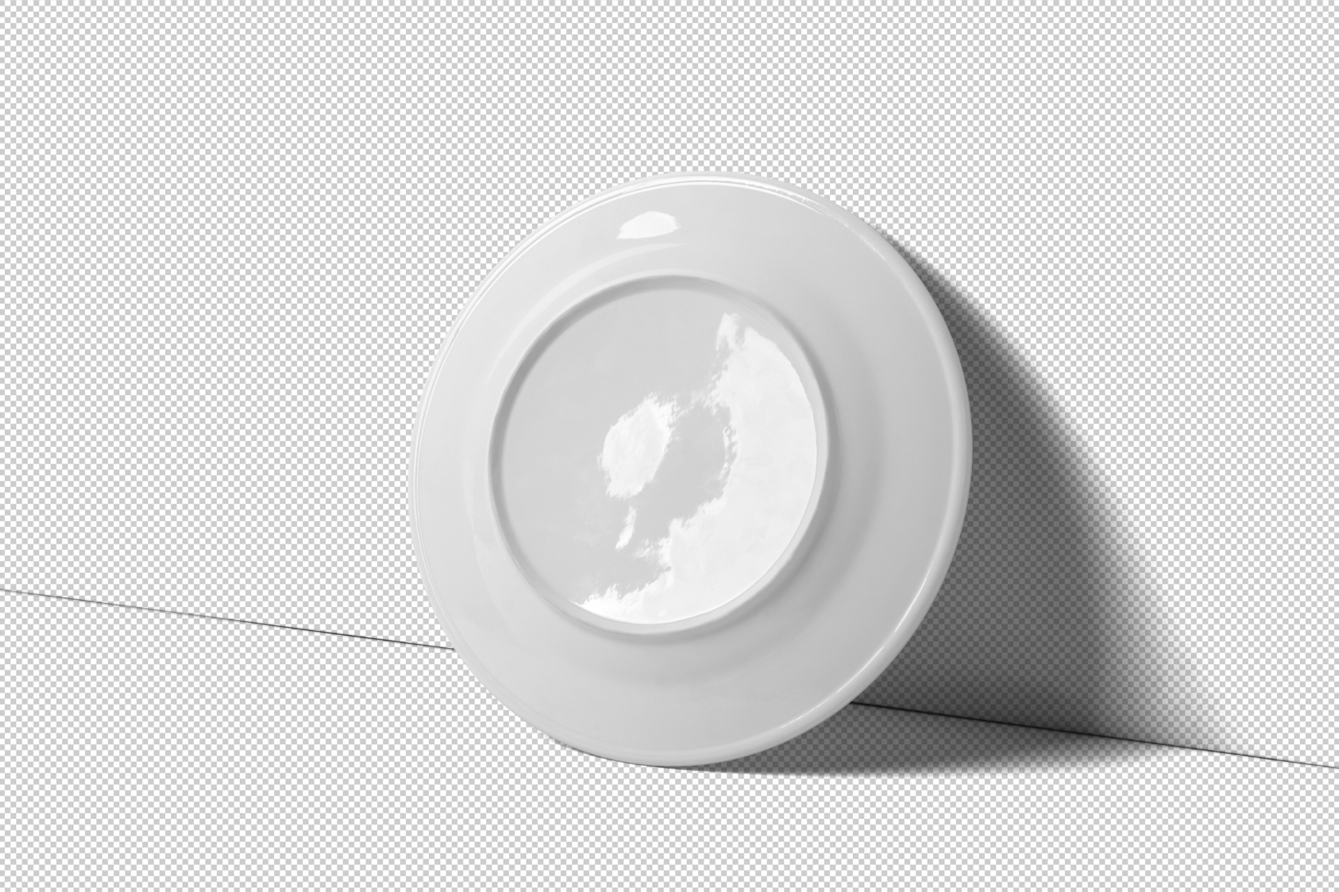 bottom view plate mockup