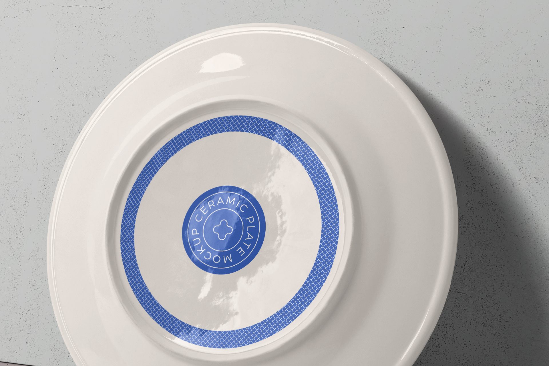 bottom view plate mockup