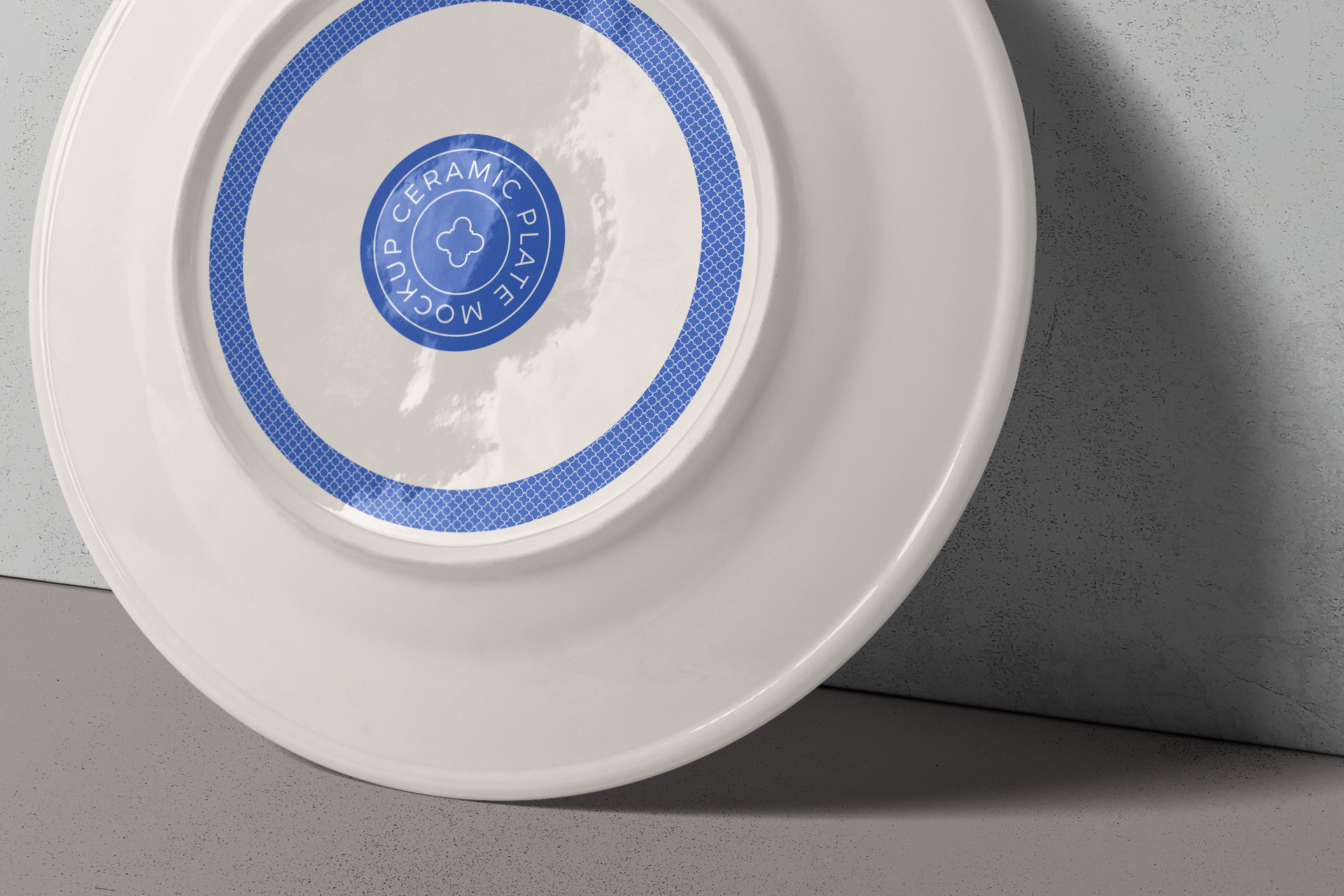 bottom view plate mockup