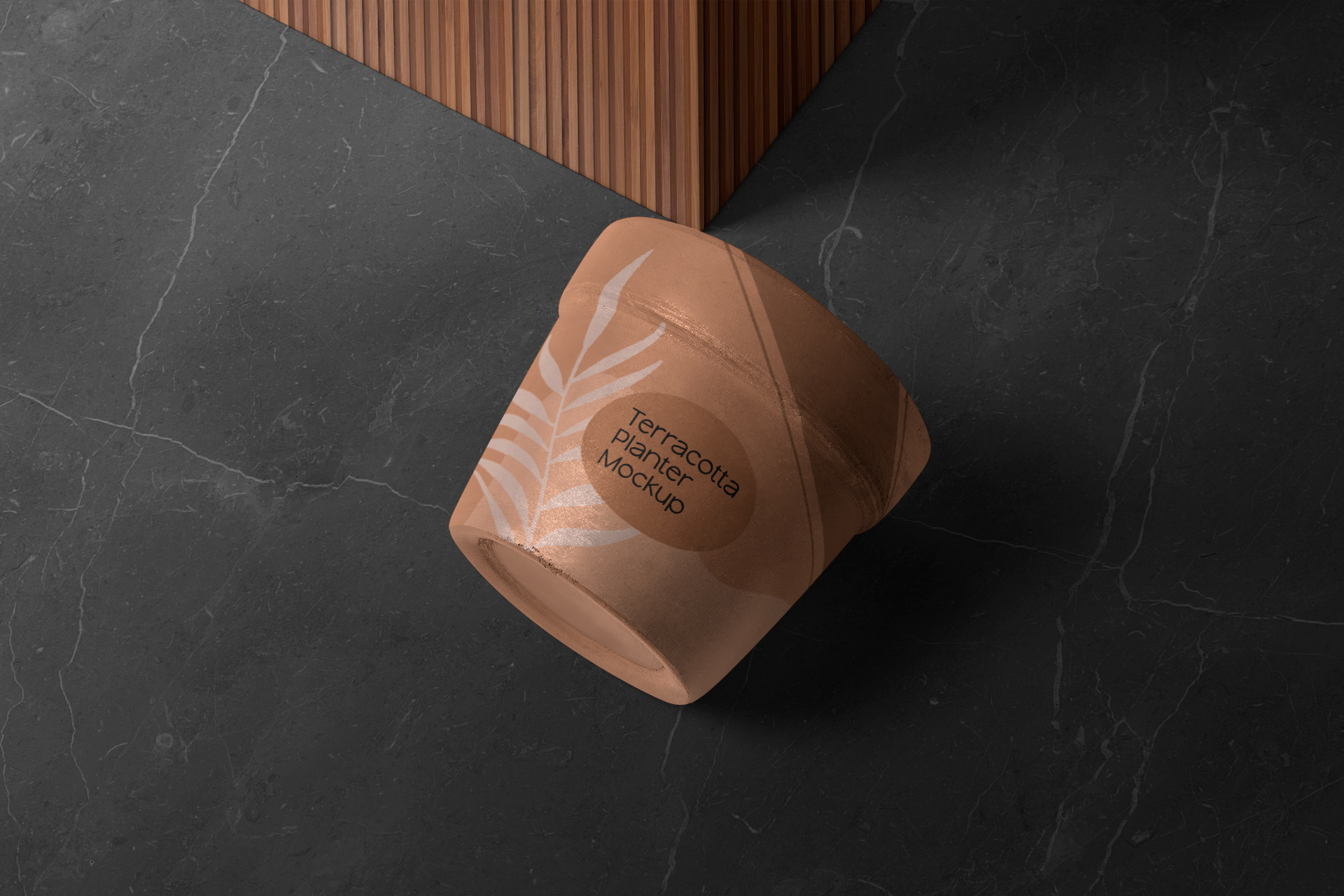 Top View Terracotta Planter Mockup High Resolution