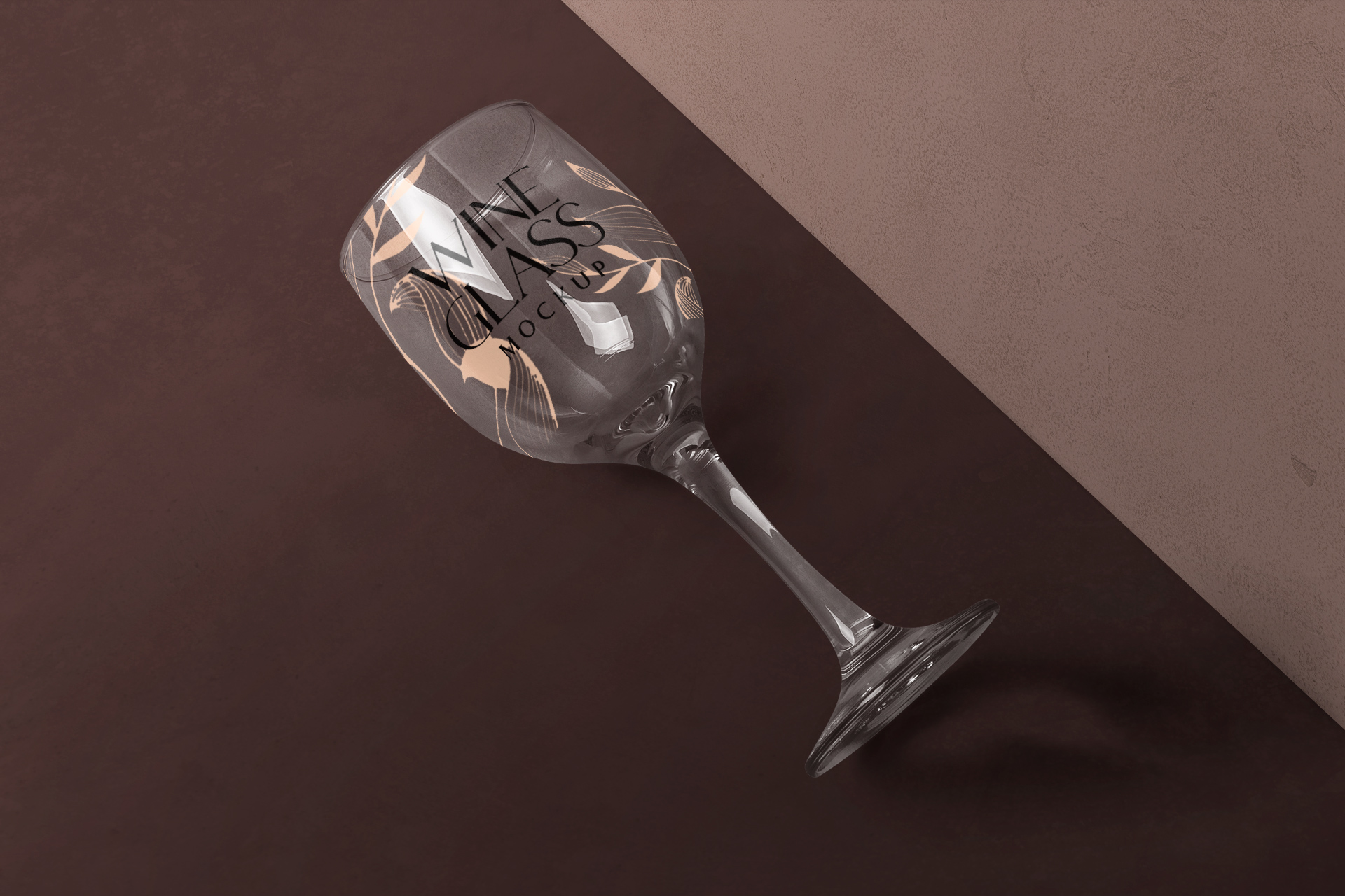 Realistic Wine Glass Mockup Elegant Display