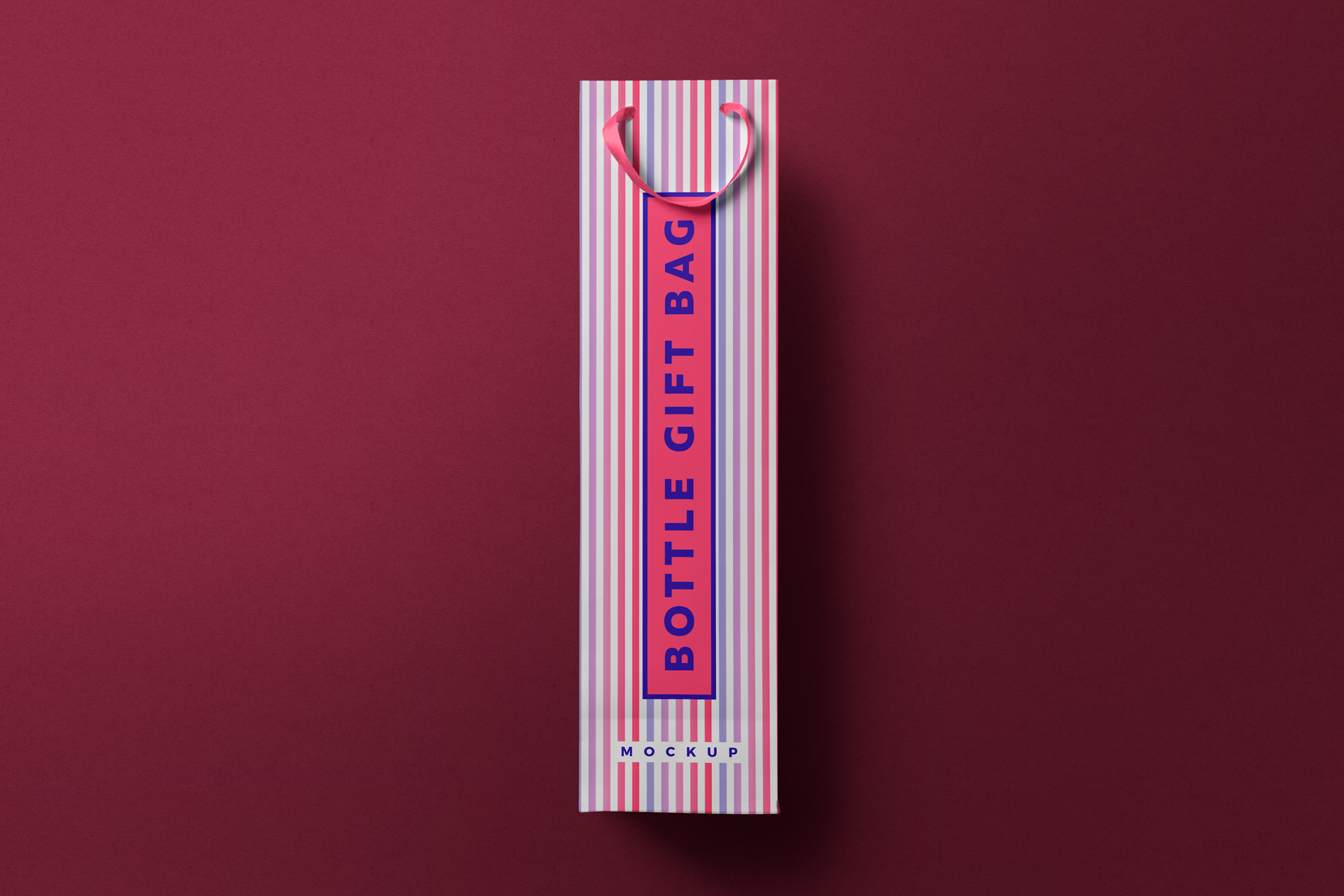 Standing Bottle Gift Bag Mockup Luxury Display